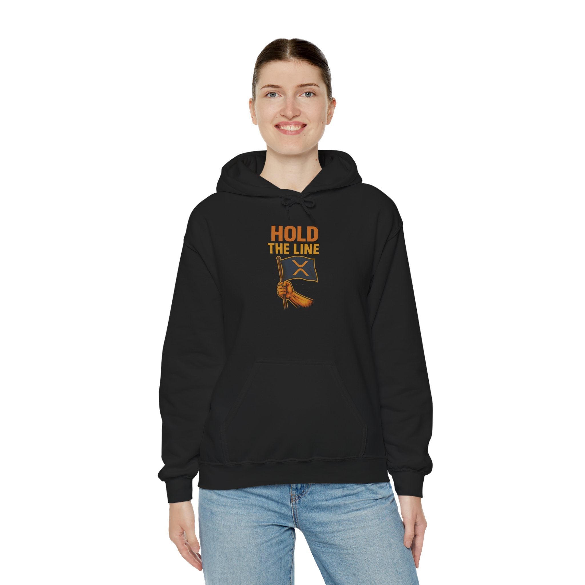 Hold The Line Hoodie — Flag & Fist Graphic Pullover