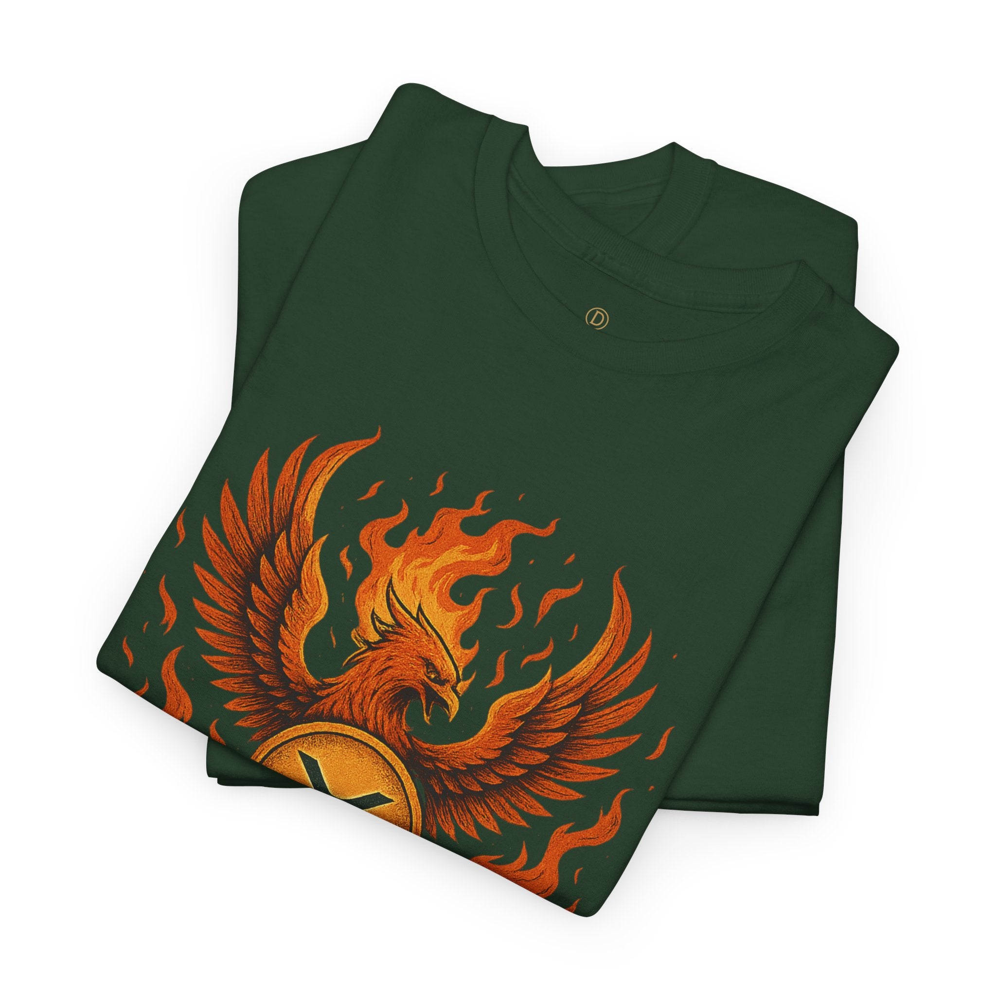 Phoenix Coin T‑Shirt — Fiery Phoenix Crypto Logo Tee