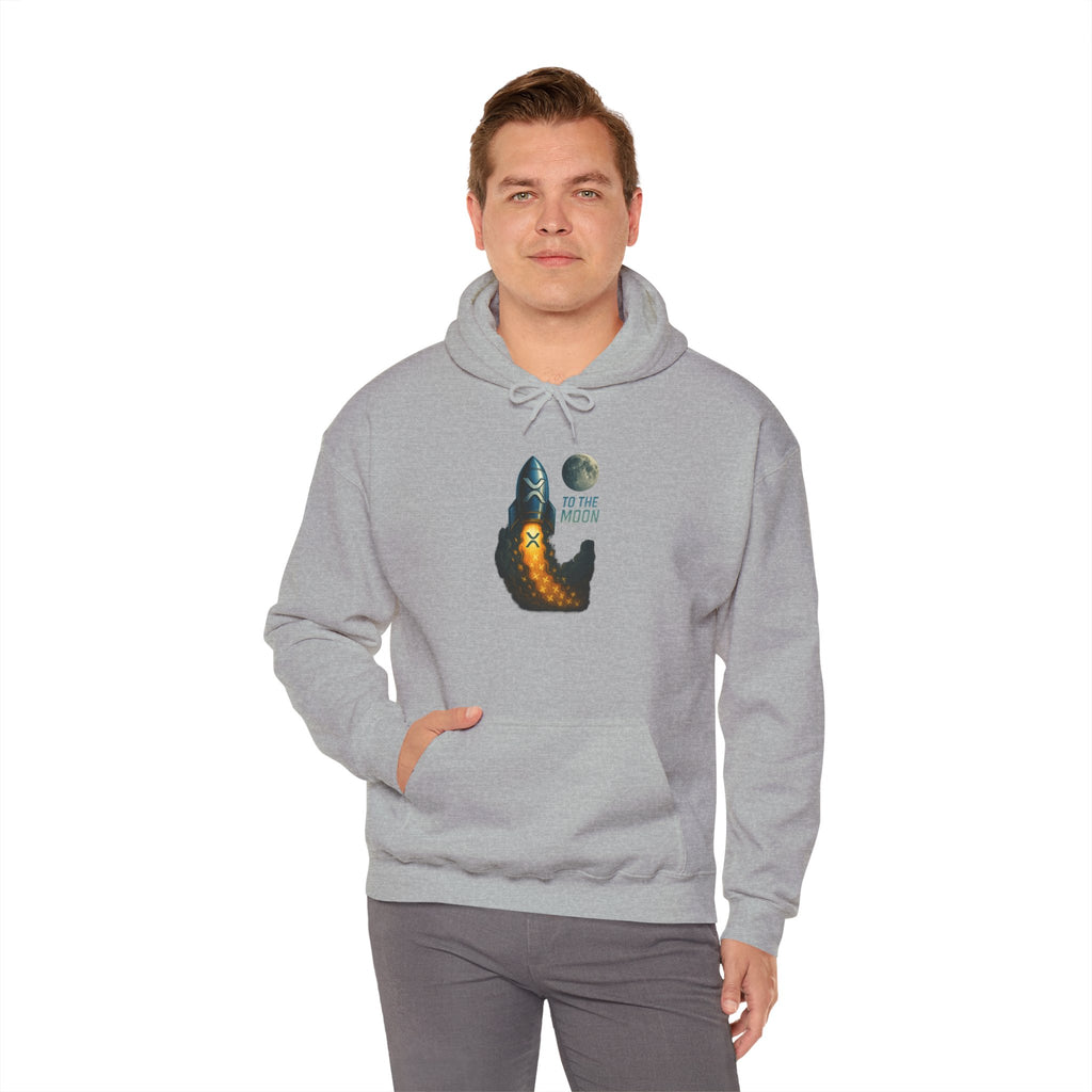 To the Moon Rocket Hoodie — Space Graphic Pullover