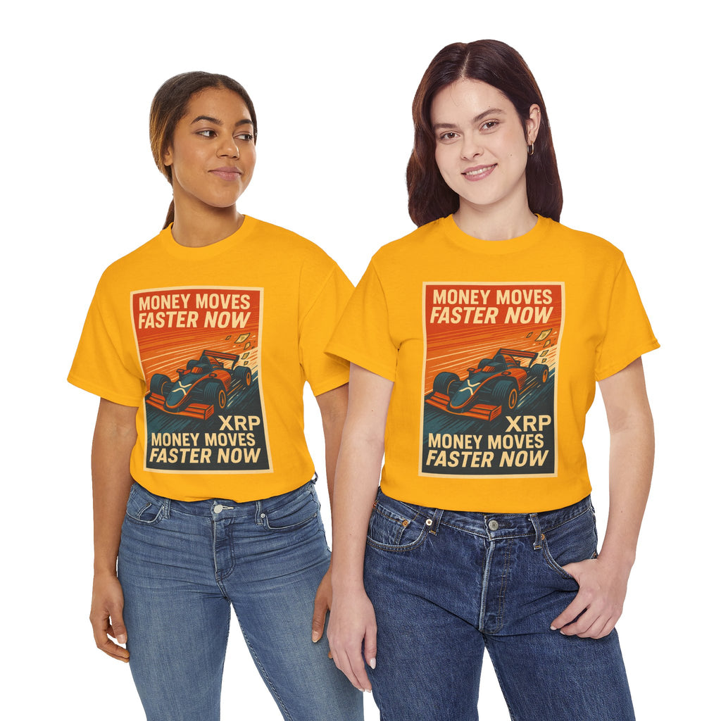 XRP 'Money Moves Faster Now' Racing Tee — Crypto Enthusiast T-Shirt