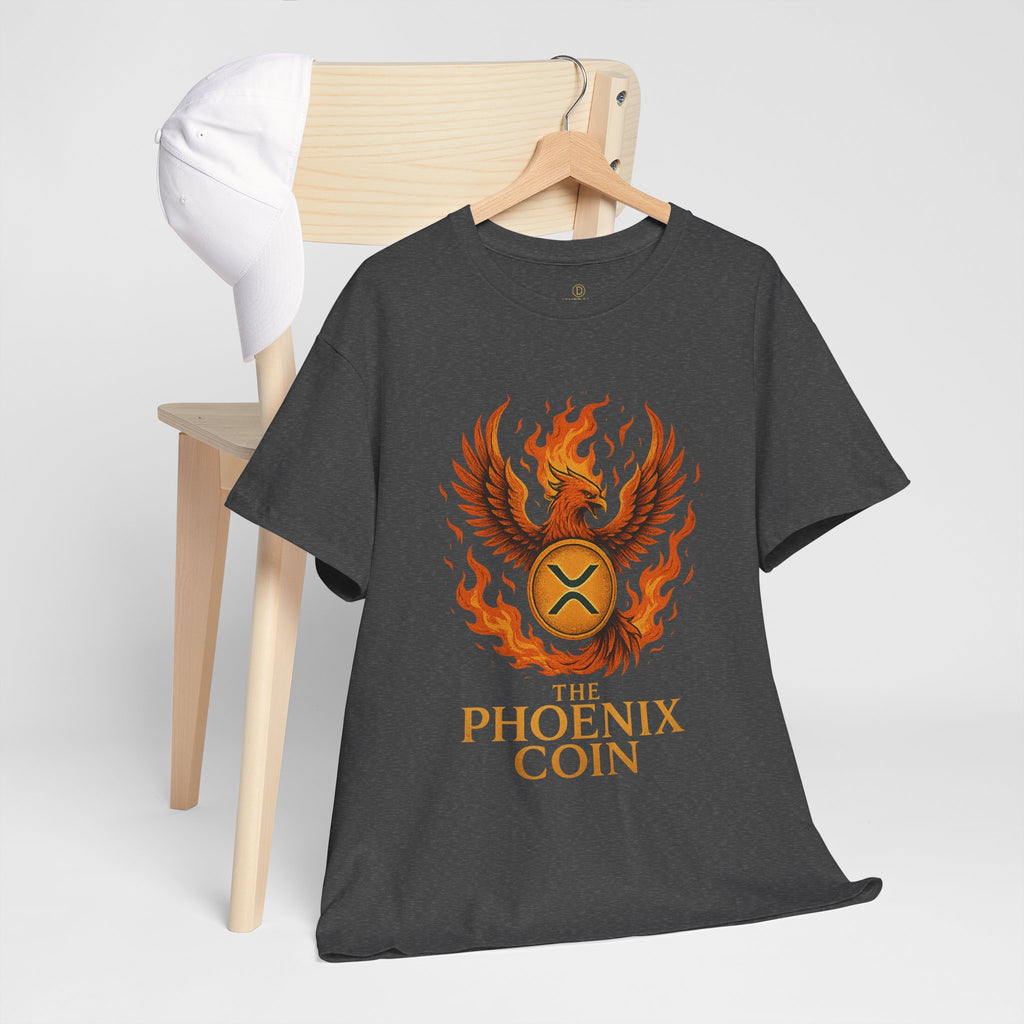 Phoenix Coin T‑Shirt — Fiery Phoenix Crypto Logo Tee