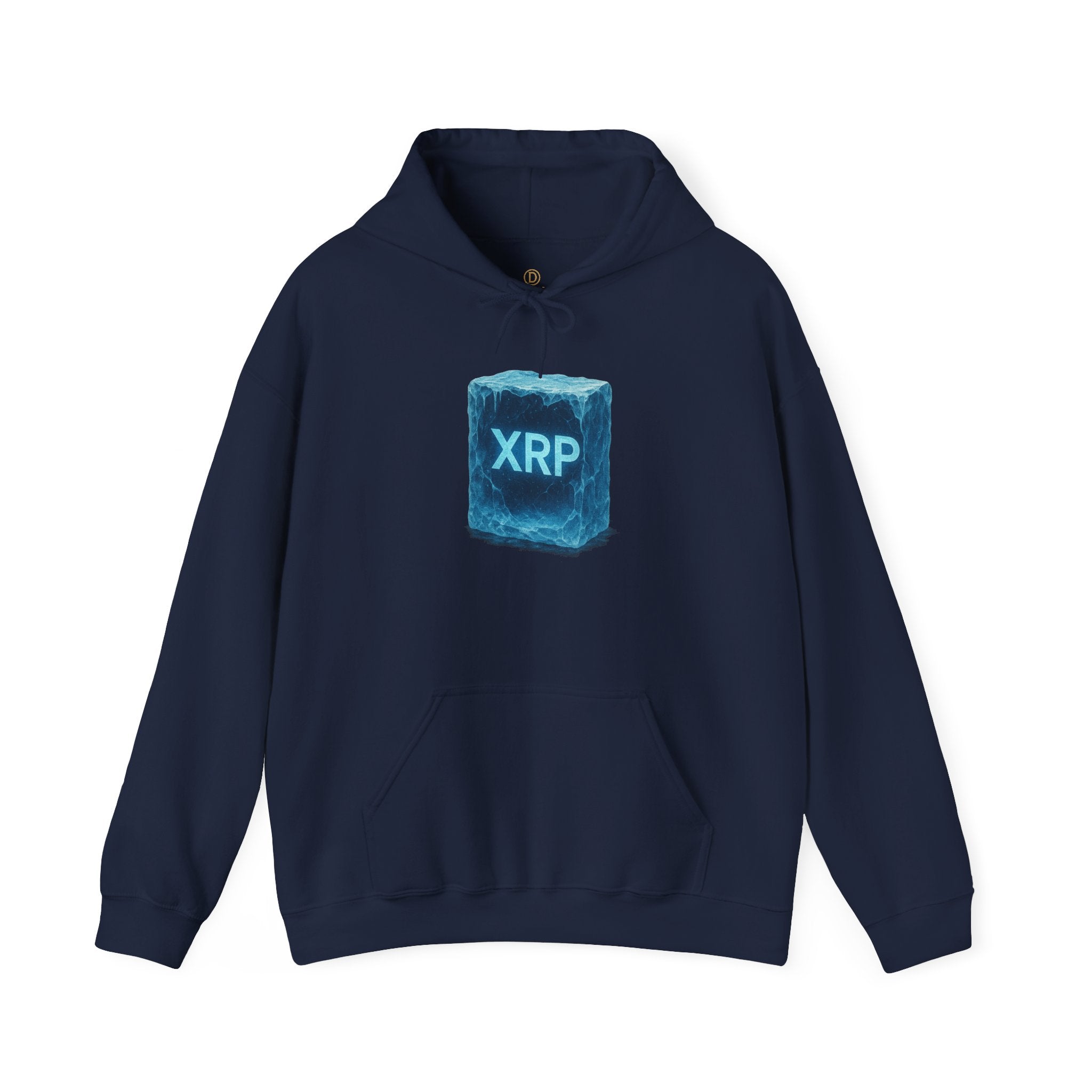 XRP Frozen Cube Hoodie — Crypto Ice Block Sweater for XRP Fans