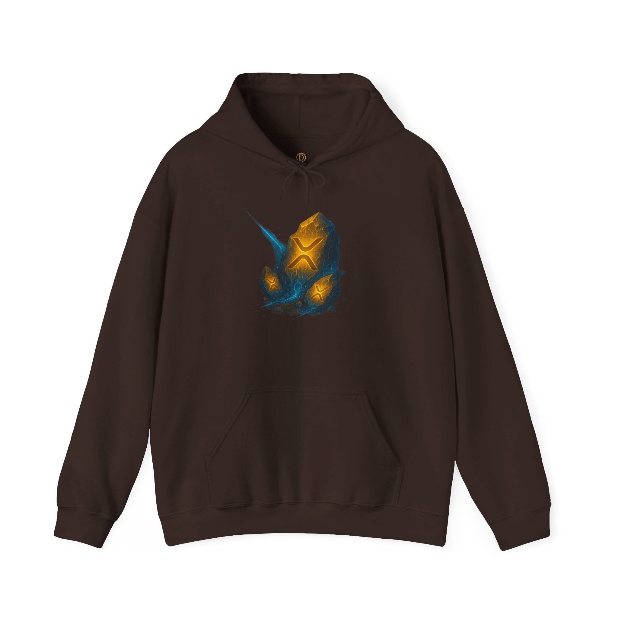 Rune Stone Hoodie — Glowing Mystic Rock Graphic Hooded Sweatshirt