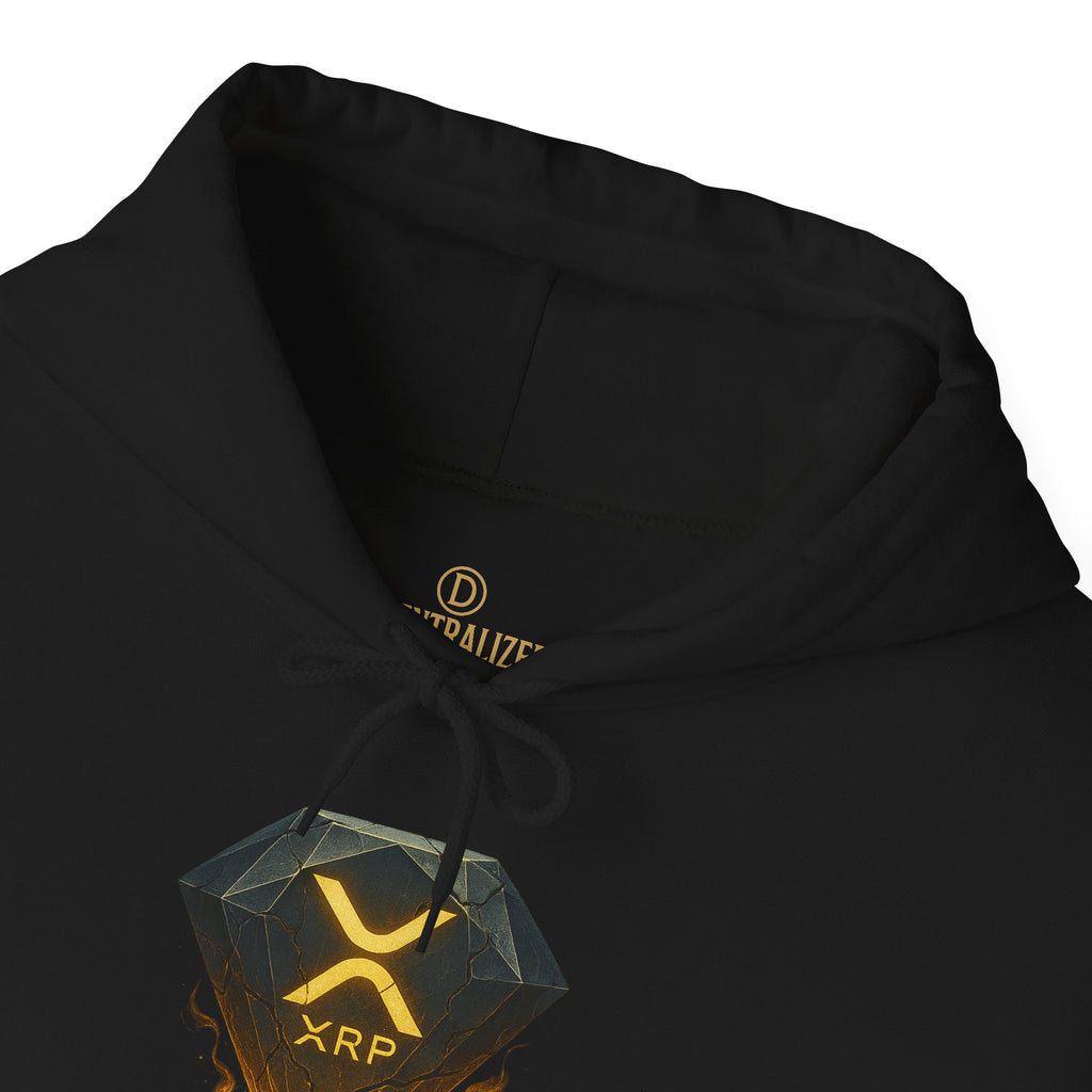 XRP Crypto Hoodie — "Pressure Built The Standard" Logo Pullover