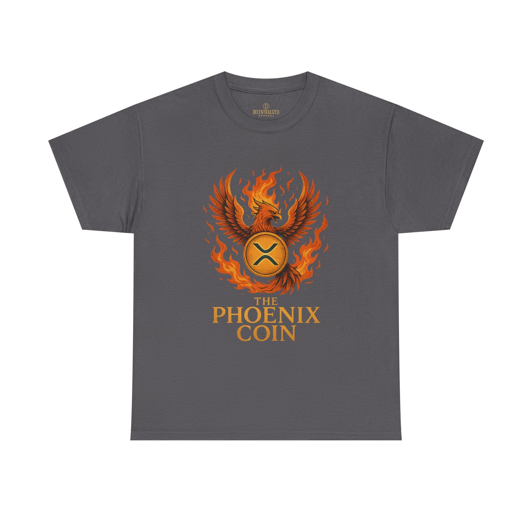 Phoenix Coin T‑Shirt — Fiery Phoenix Crypto Logo Tee