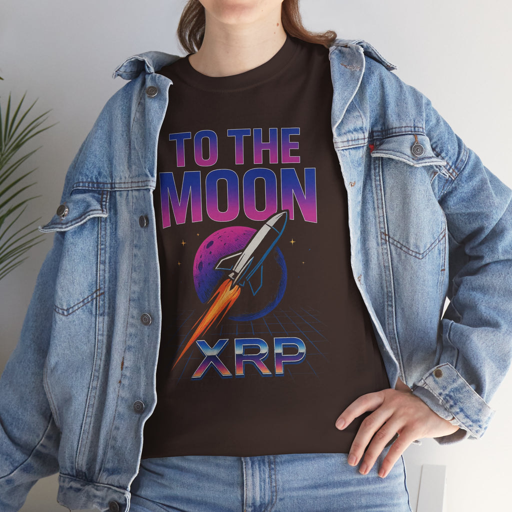XRP 'To The Moon' T-Shirt — Crypto Investor Rocket Tee