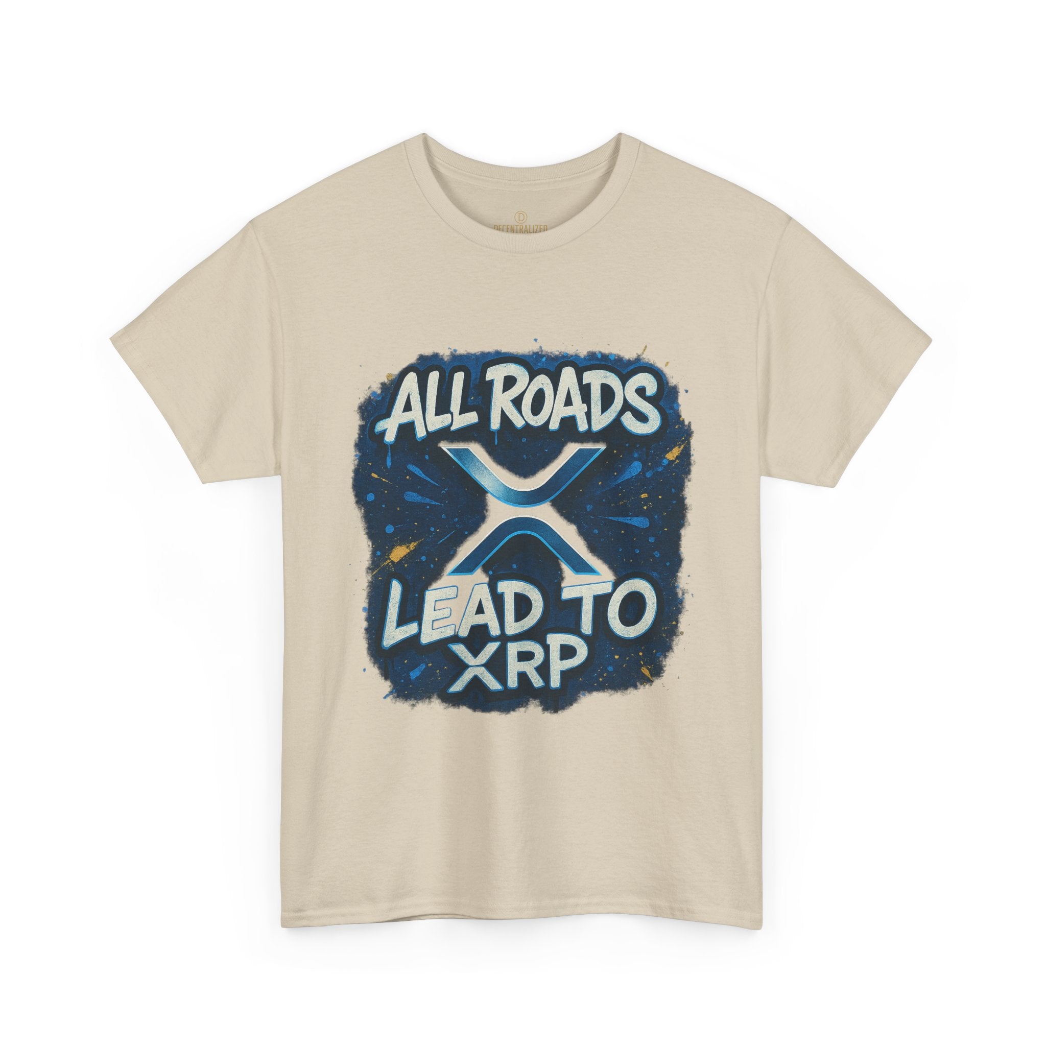 XRP Crypto T-Shirt — "All Roads Lead to XRP" Graphic Tee