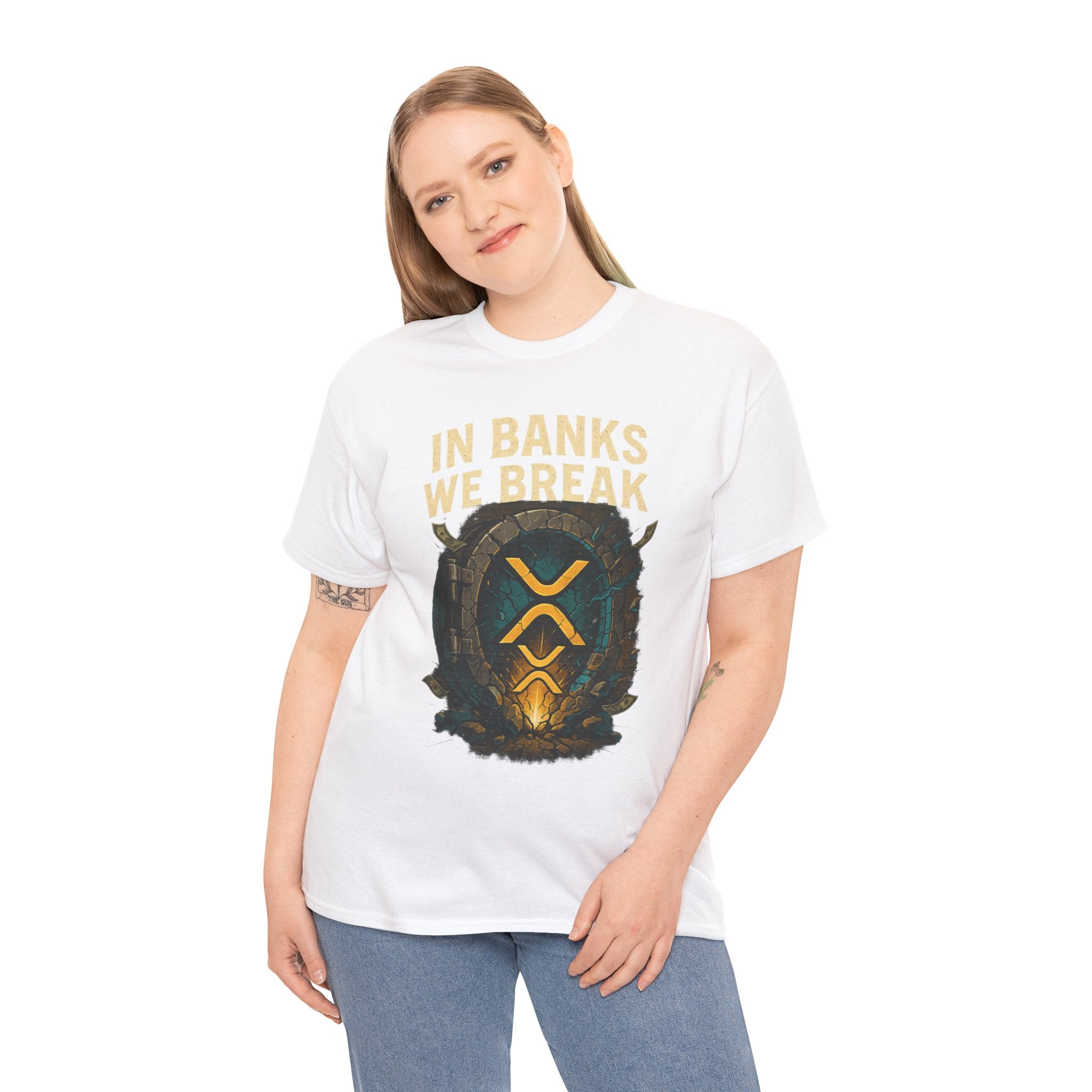 In Banks We Break XRP Crypto Graphic Tee