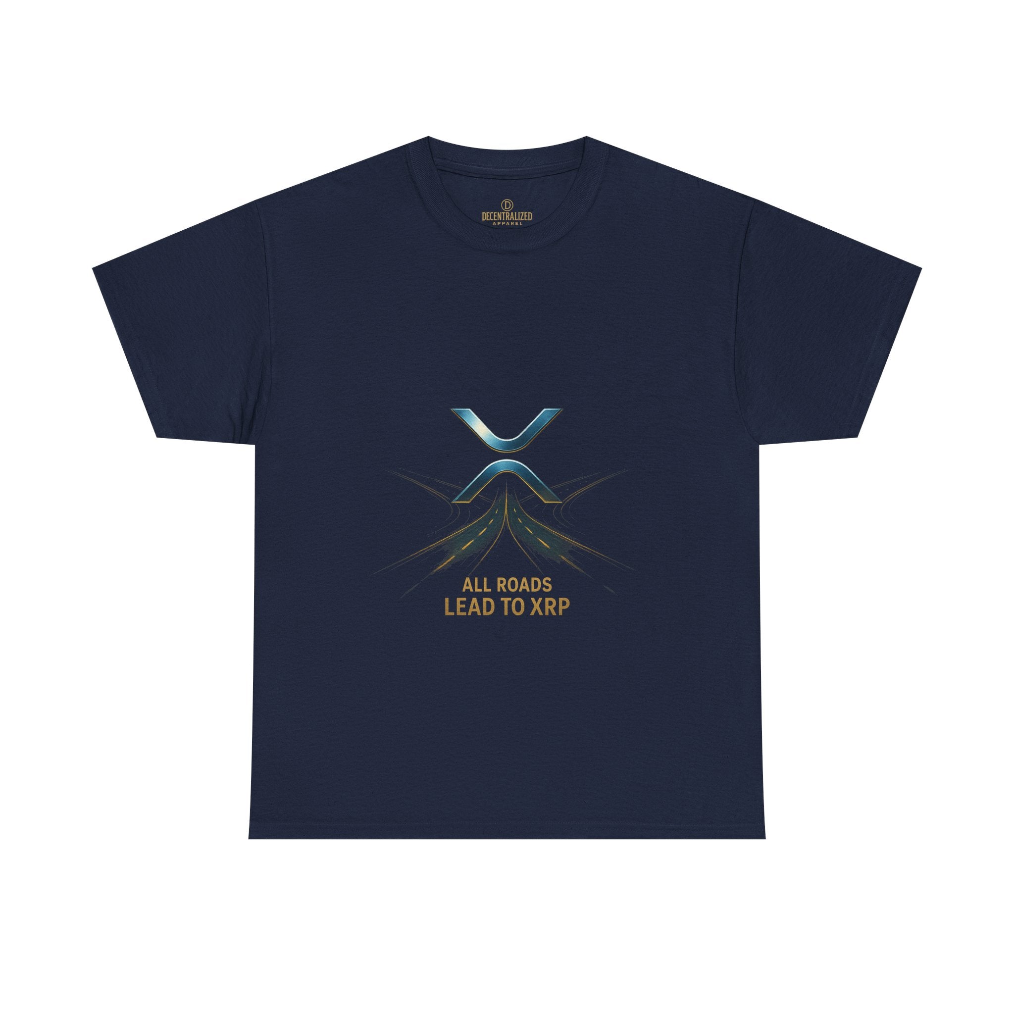 All Roads Lead to XRP T-Shirt — Crypto Ripple Logo Tee