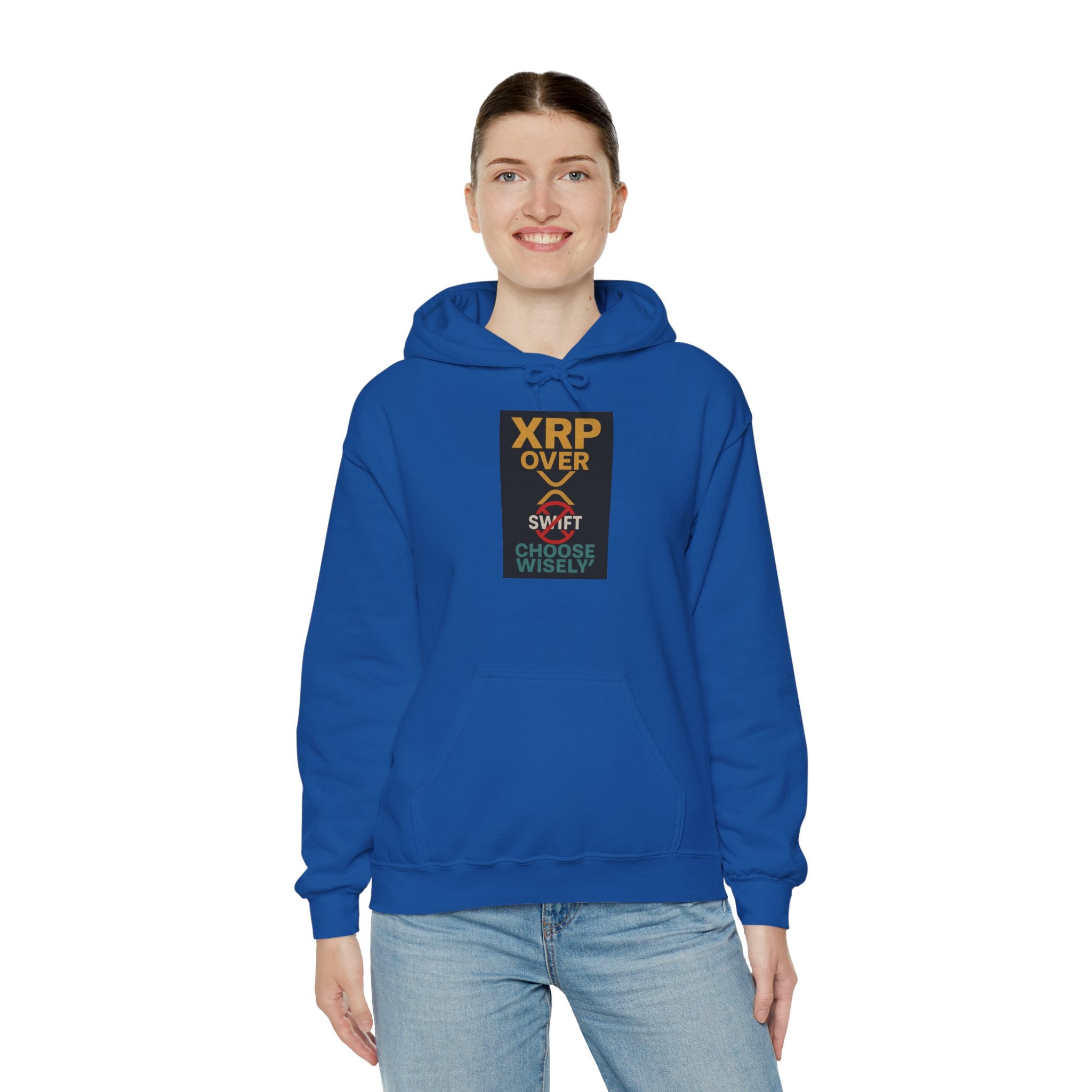 XRP Over Swift Hoodie - "Choose Wisely" Crypto Advocacy Sweatshirt