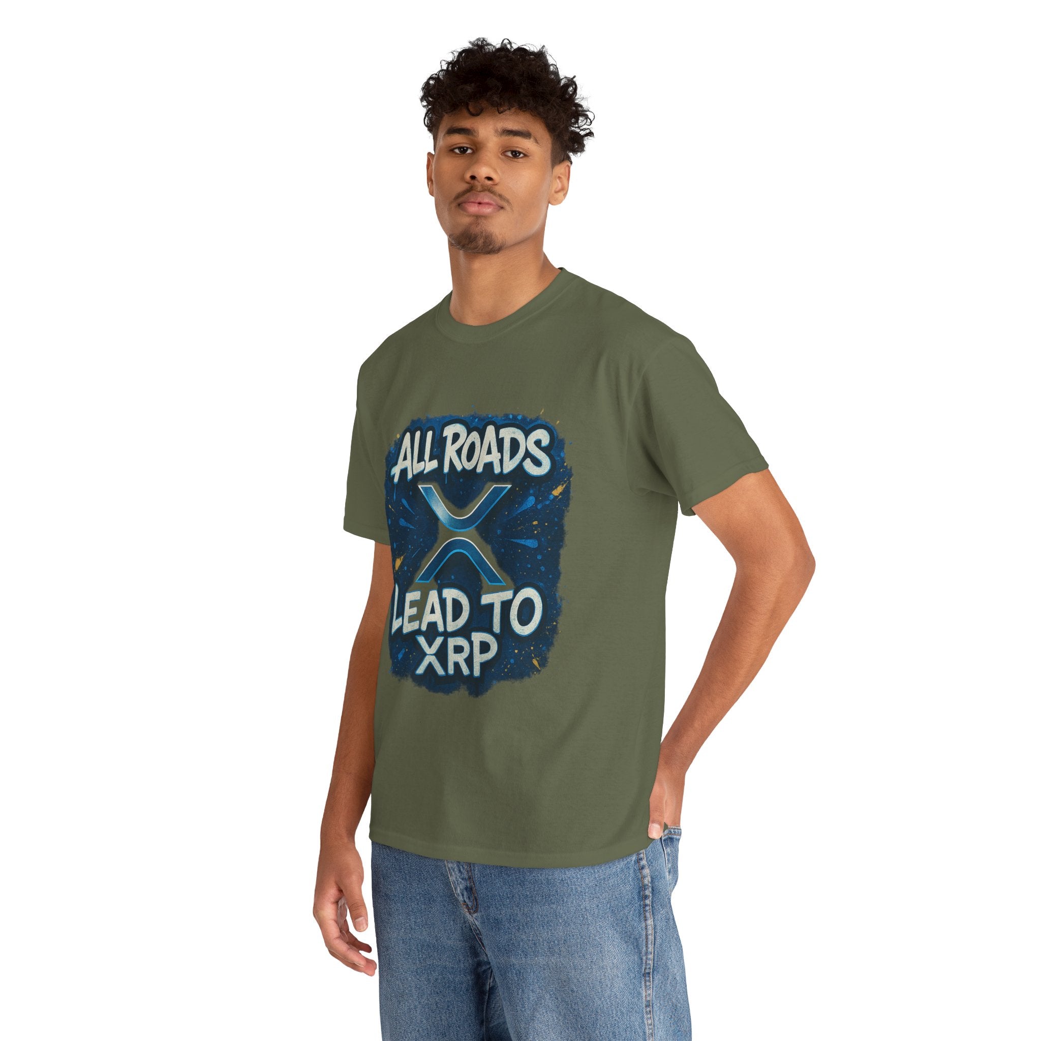 XRP Crypto T-Shirt — "All Roads Lead to XRP" Graphic Tee