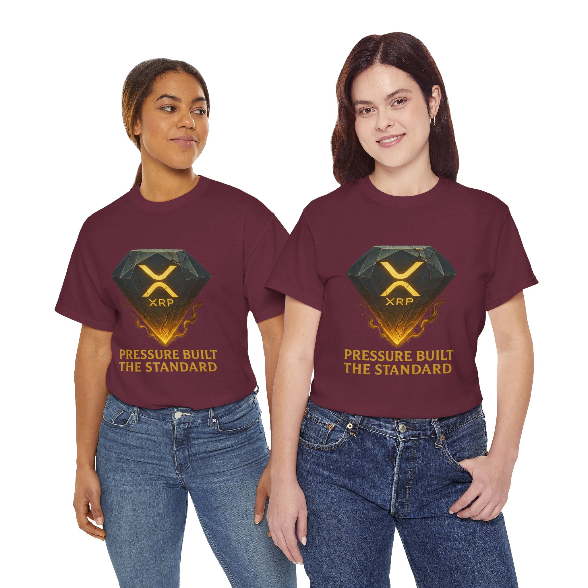 XRP Diamond Tee — "Pressure Built The Standard" Crypto Graphic T‑Shirt