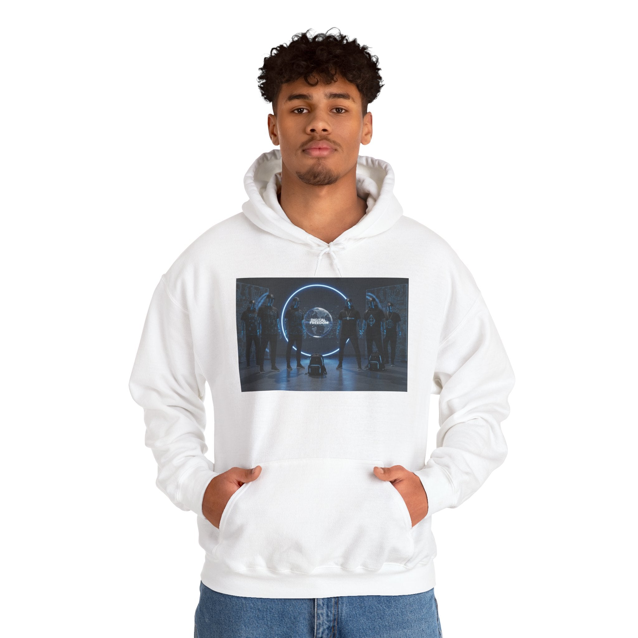 Futuristic Neon Portal Hoodie – Cyberpunk Sci‑Fi Crew Graphic Sweatshirt
