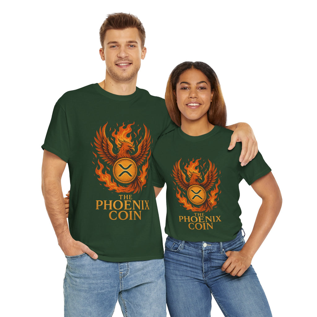 Phoenix Coin T‑Shirt — Fiery Phoenix Crypto Logo Tee