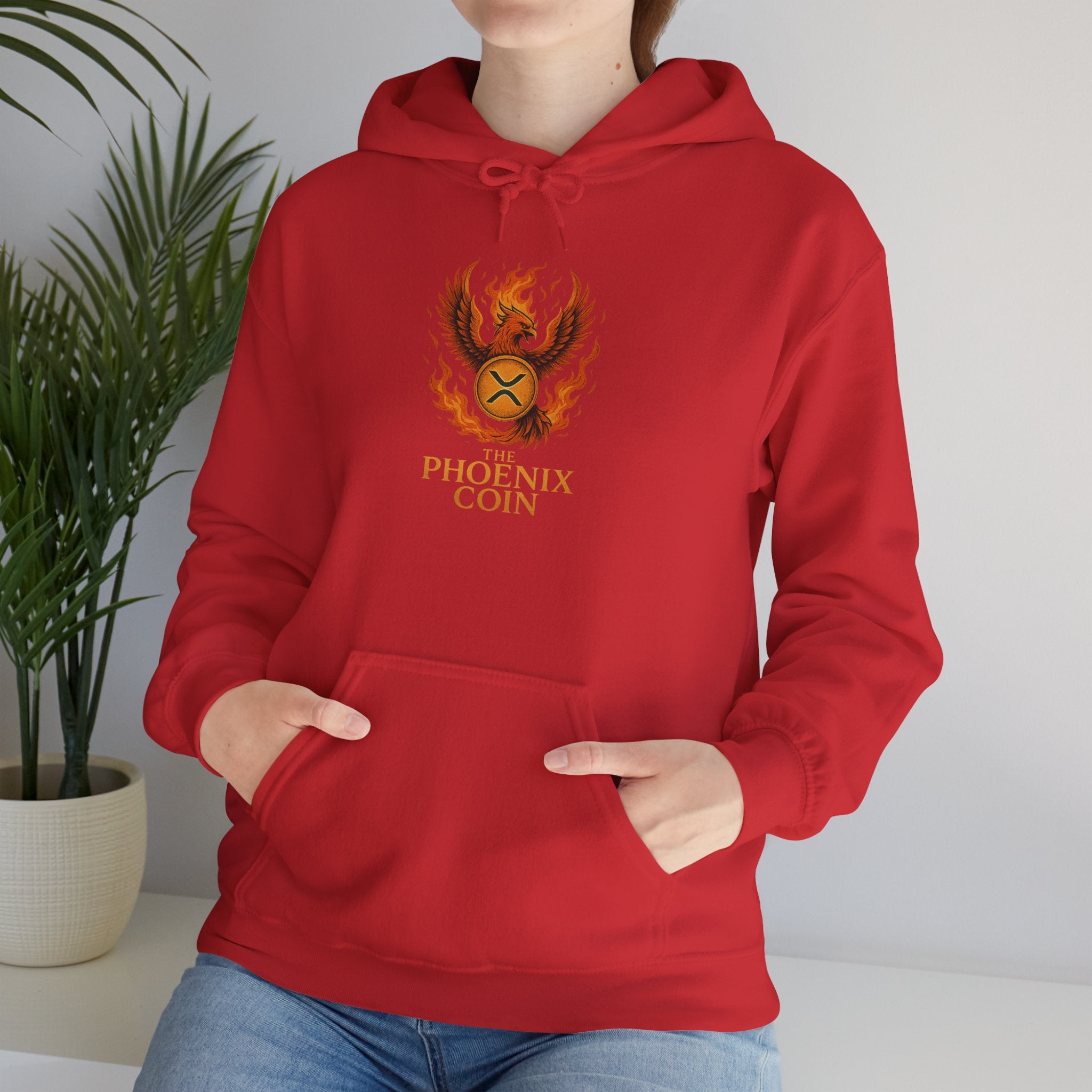 Phoenix Coin Hoodie — Fiery Phoenix Crest Sweatshirt