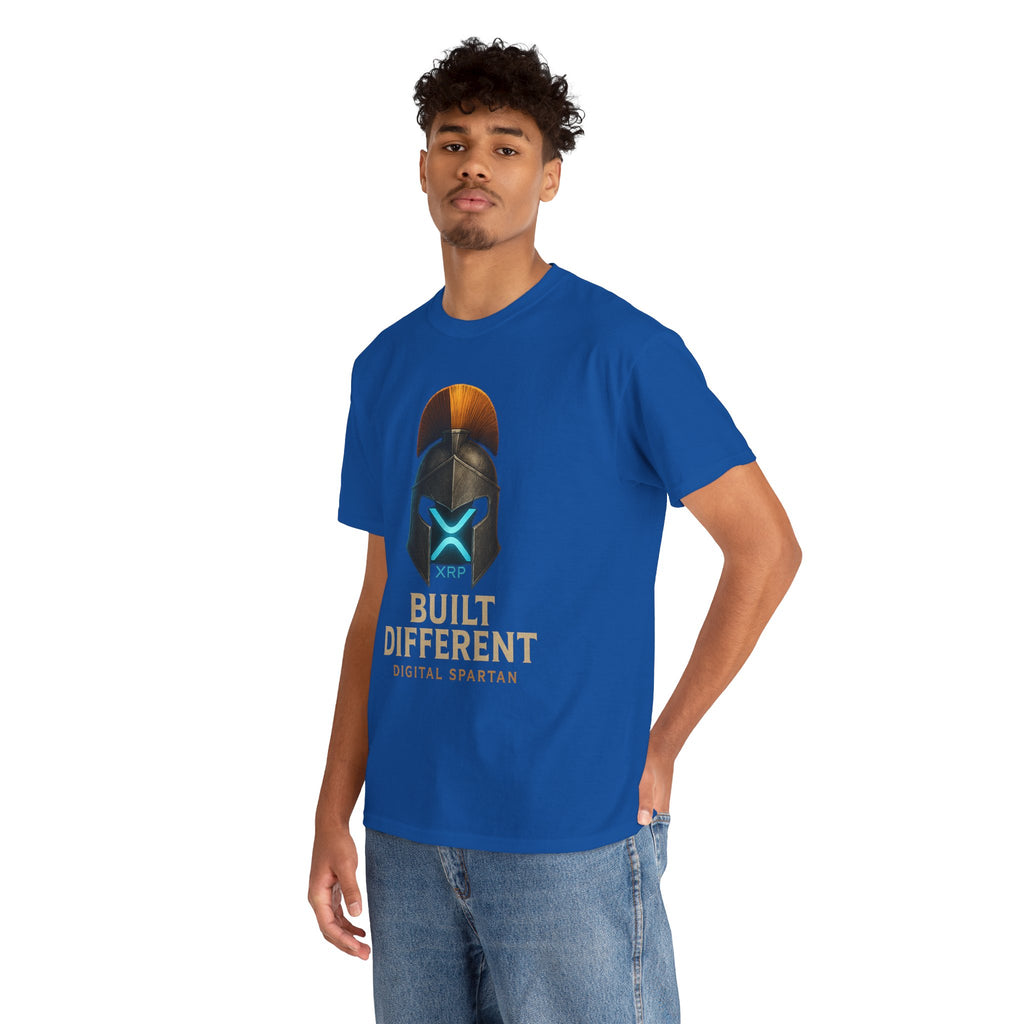 Built Different Spartan Tee — Digital Spartan XRP Crypto T-Shirt
