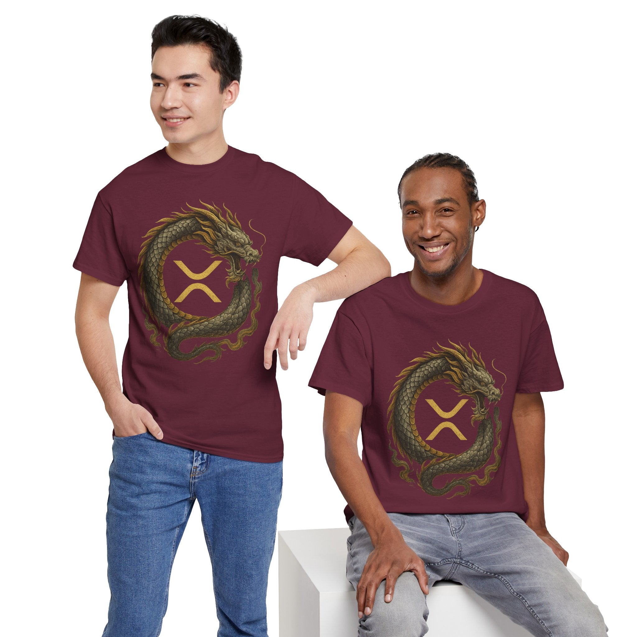 Dragon XRP Logo T-Shirt — Crypto XRP Circle Dragon Graphic Tee