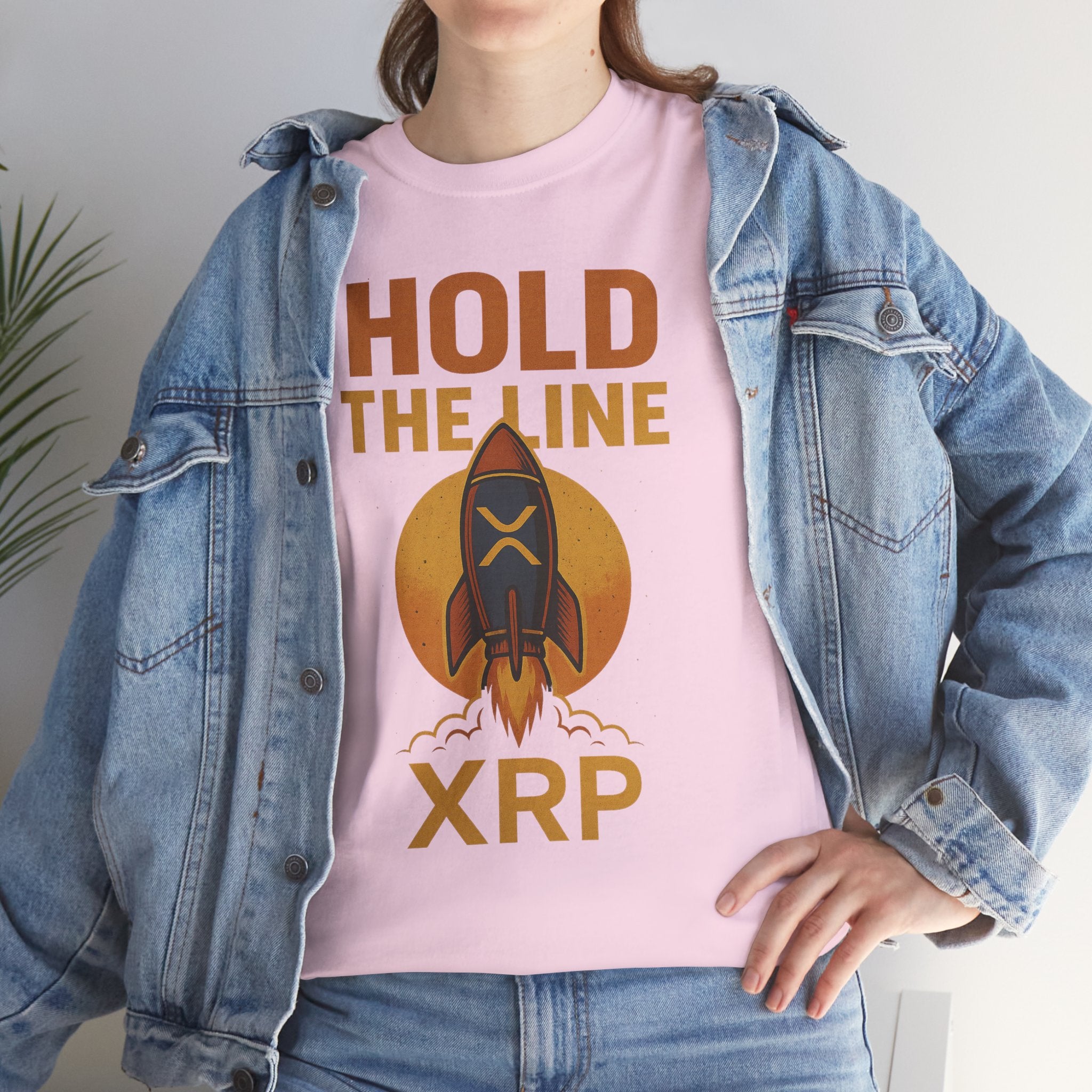 XRP Hold The Line Rocket Tee — Crypto Investor T‑Shirt
