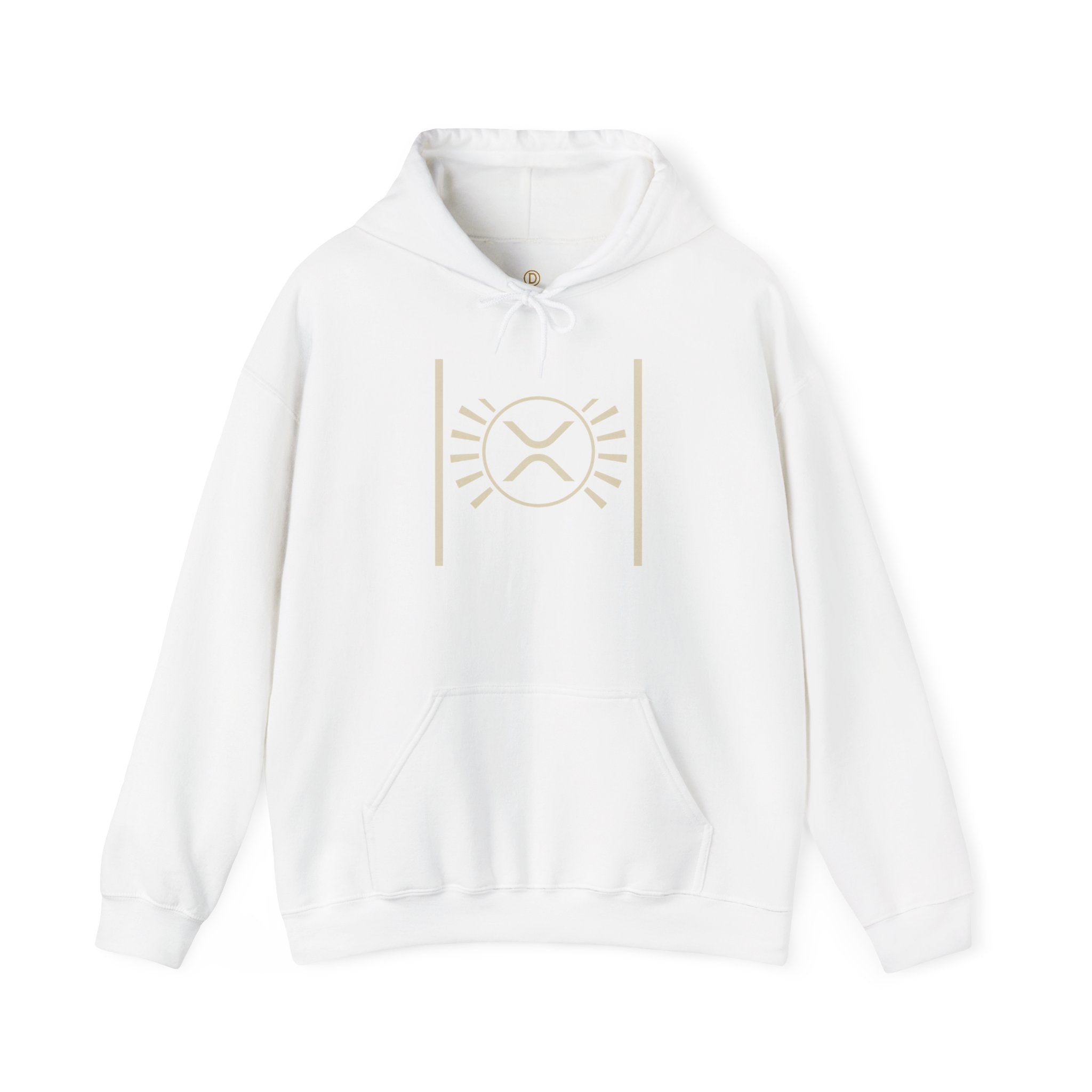 XRP Minimalist Logo Hoodie — Crypto Sun Symbol Sweatshirt