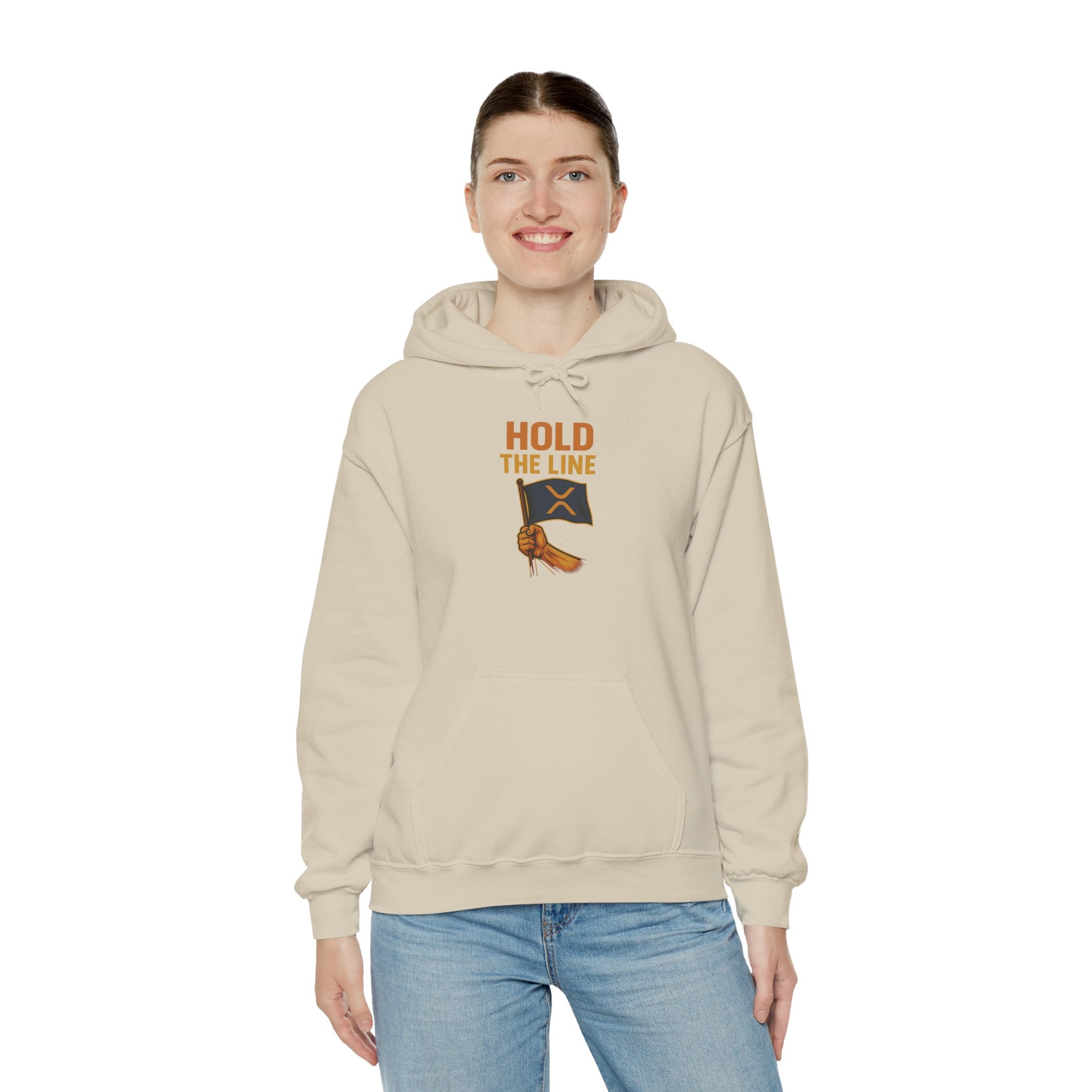 Hold The Line Hoodie — Flag & Fist Graphic Pullover
