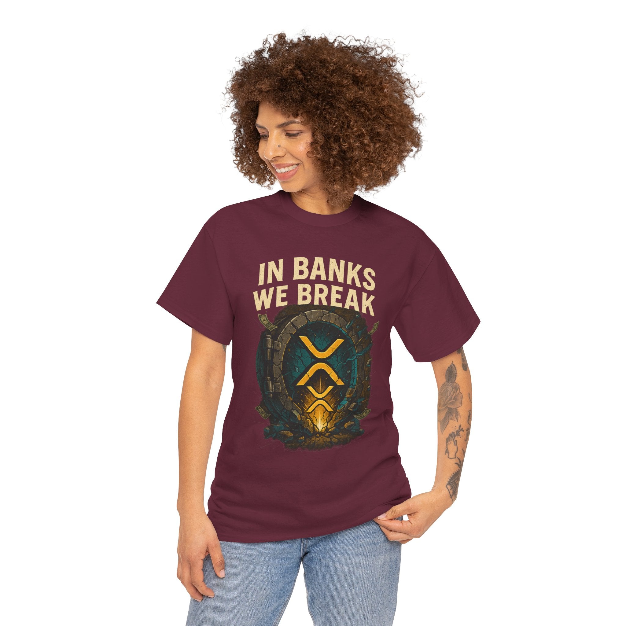 In Banks We Break XRP Crypto Graphic Tee