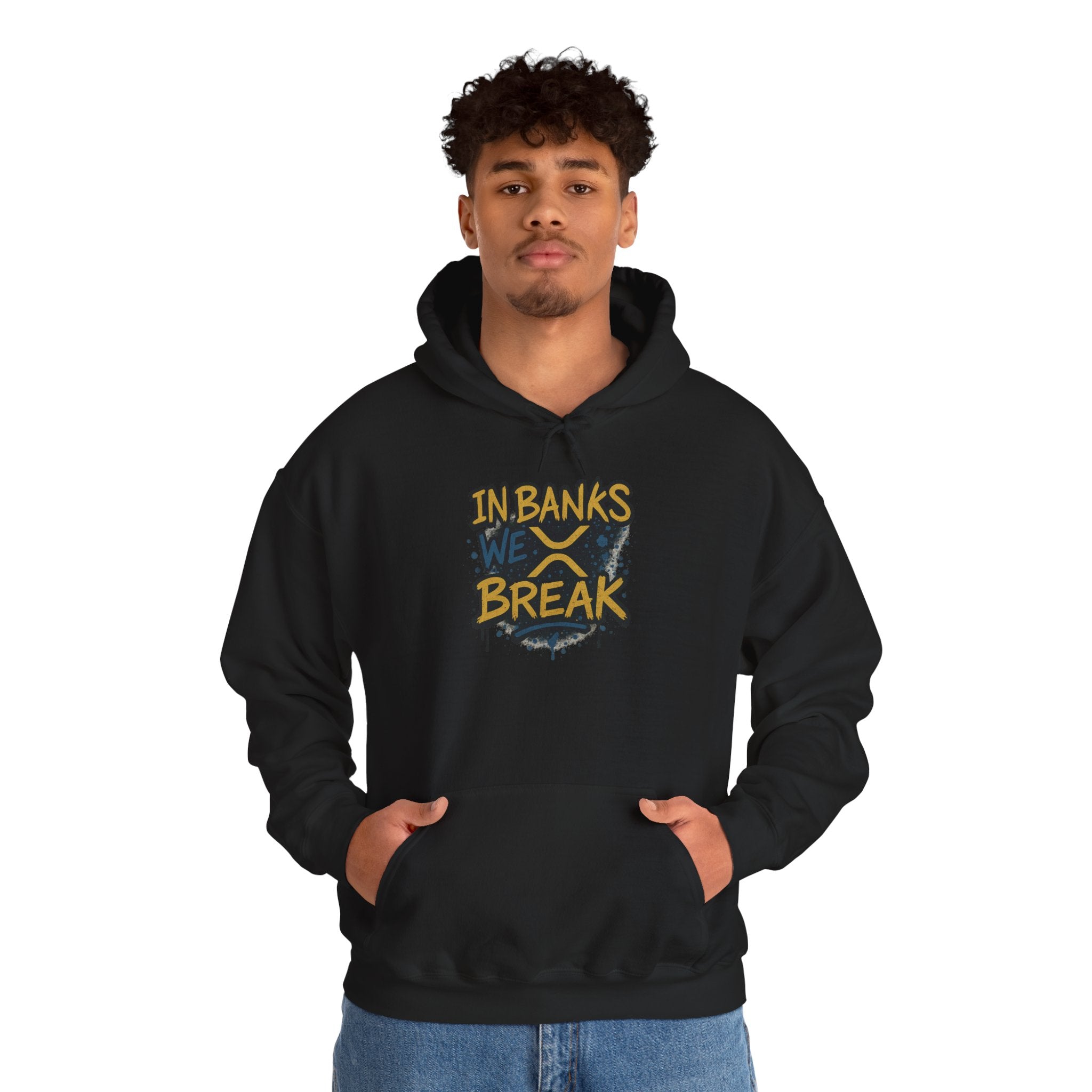 In Banks We Break Hoodie — Streetwear Graffiti Hoodie for Urban Style