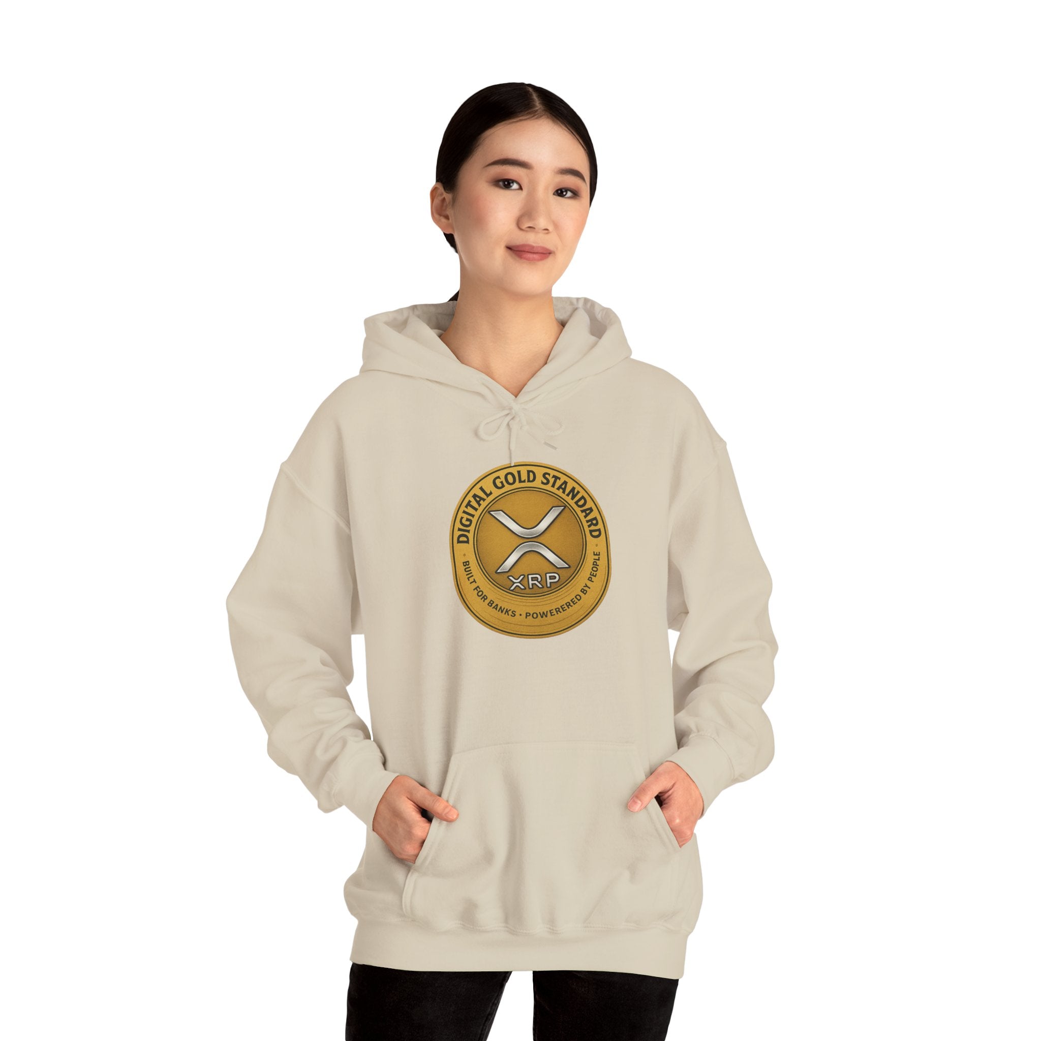 Crypto Coin Logo Hoodie — Digital Gold Standard XRP Emblem