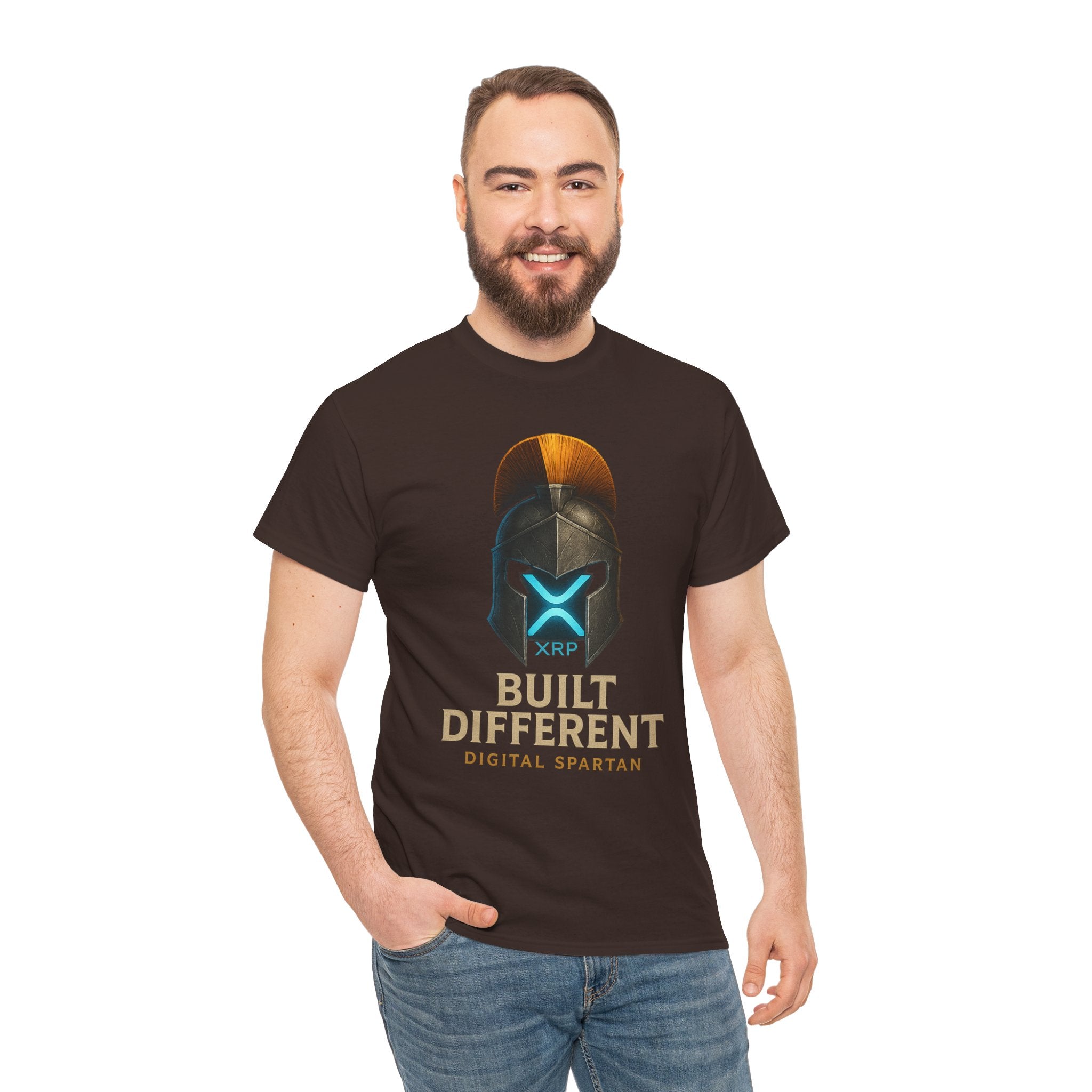 Built Different Spartan Tee — Digital Spartan XRP Crypto T-Shirt