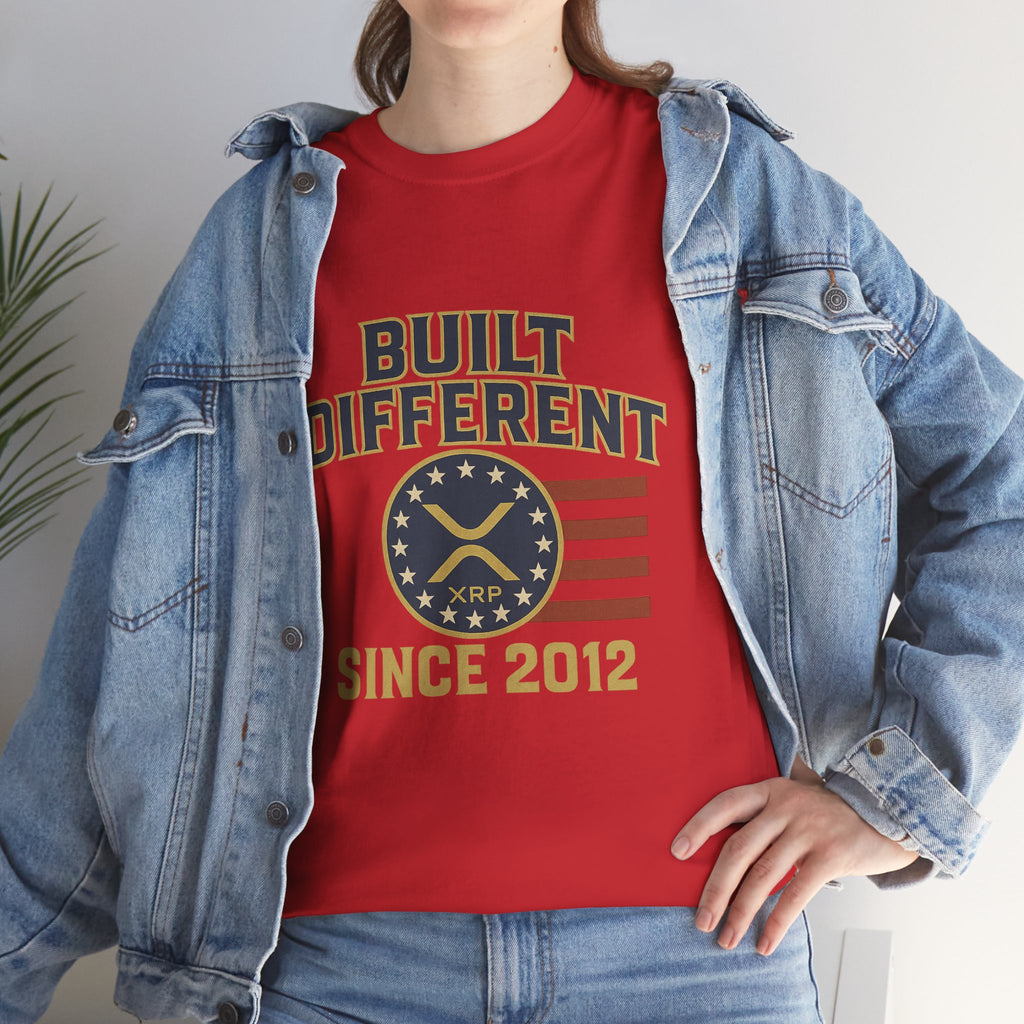 Built Different Since 2012 T-Shirt — American Flag Vintage Crew Tee