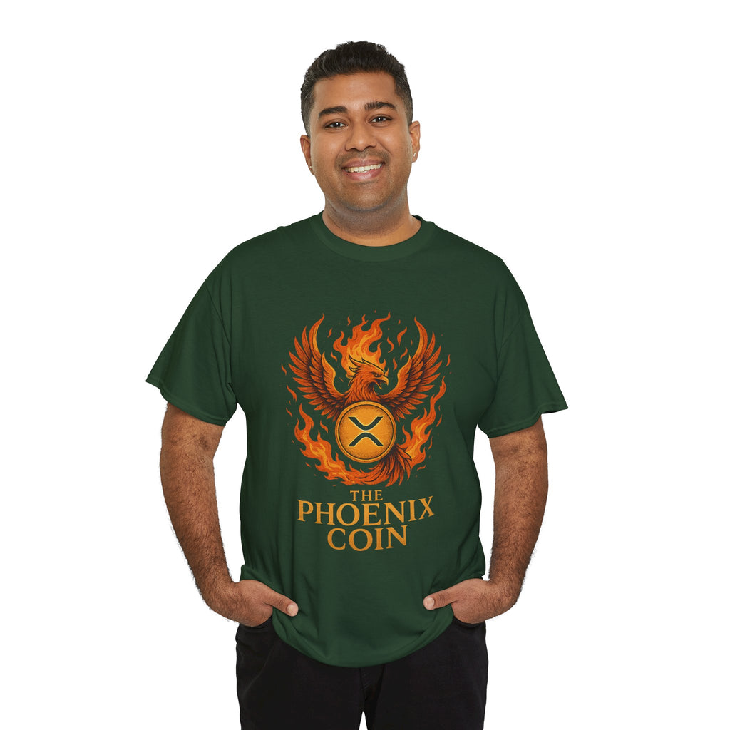 Phoenix Coin T‑Shirt — Fiery Phoenix Crypto Logo Tee