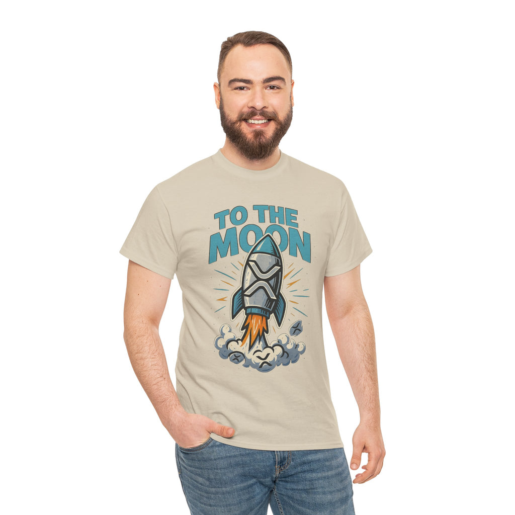 To The Moon Rocket T-Shirt — Space Graphic Tee for Crypto & Space Enthusiasts