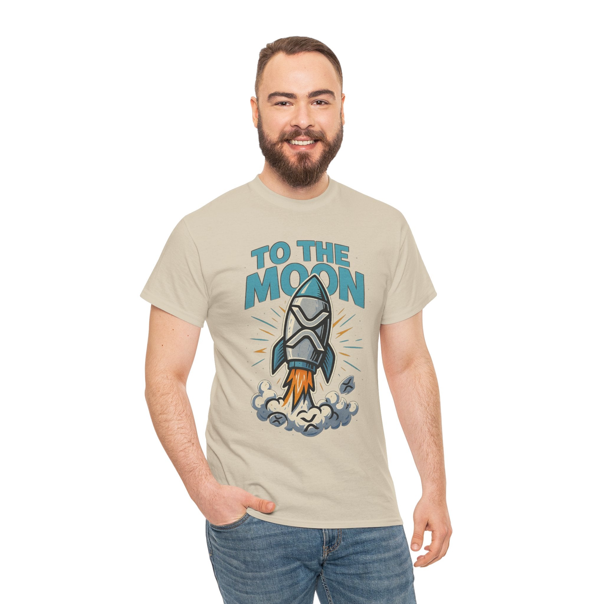 To The Moon Rocket T-Shirt — Space Graphic Tee for Crypto & Space Enthusiasts