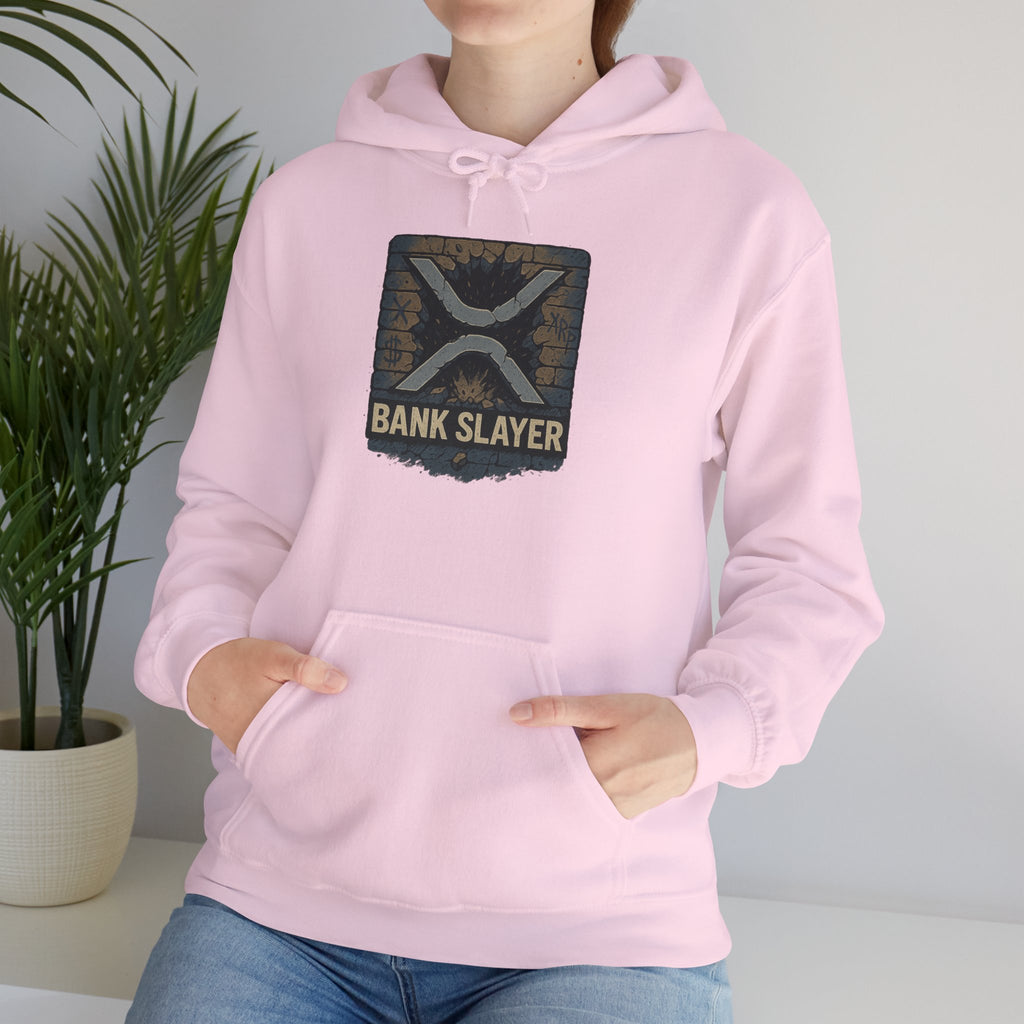 Bank Slayer Hoodie - Vintage Tactical Crest Graphic Sweatshirt