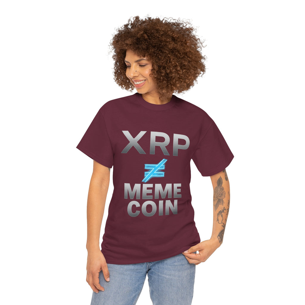 XRP ≠ Meme Coin T-Shirt — Crypto Investor Statement Tee
