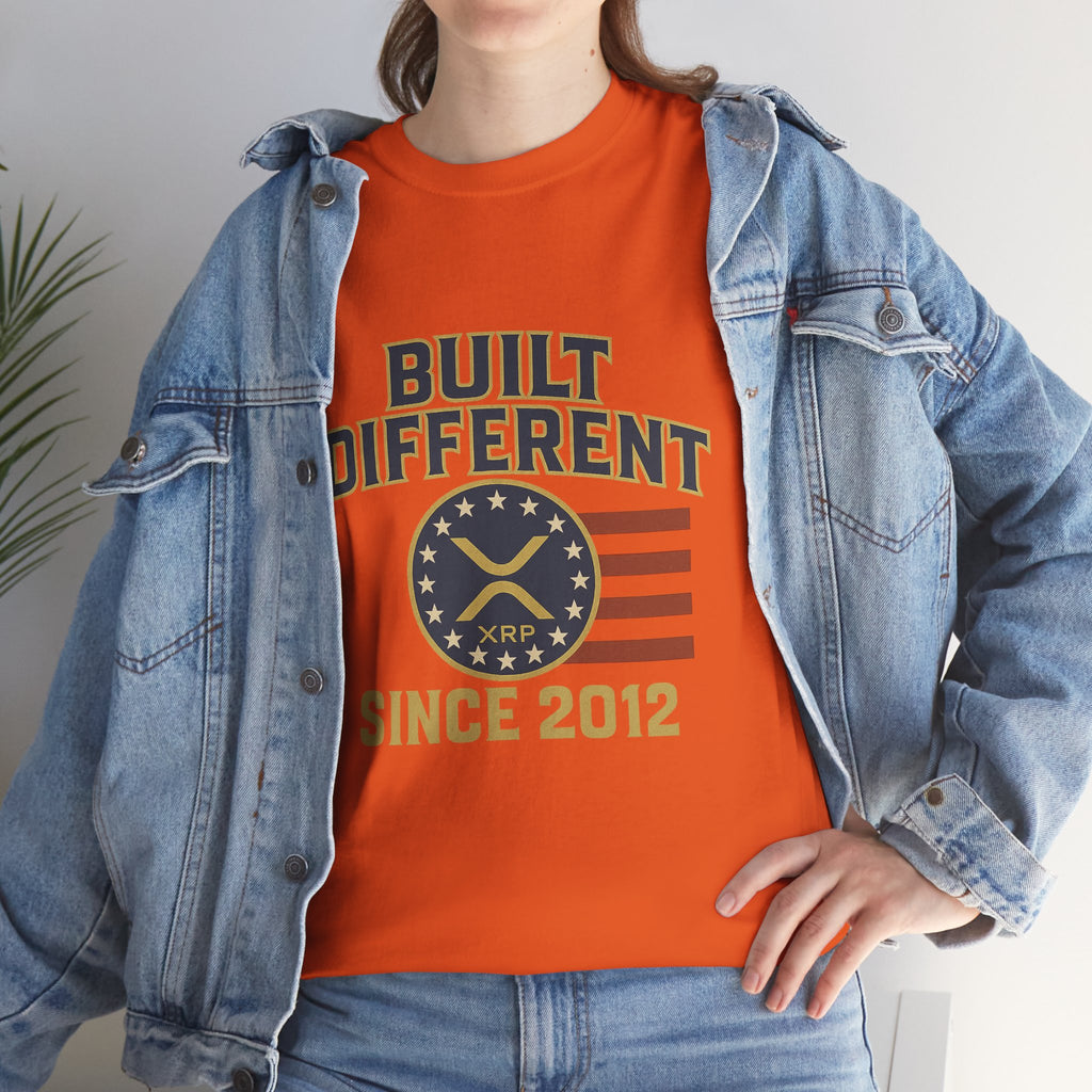 Built Different Since 2012 T-Shirt — American Flag Vintage Crew Tee