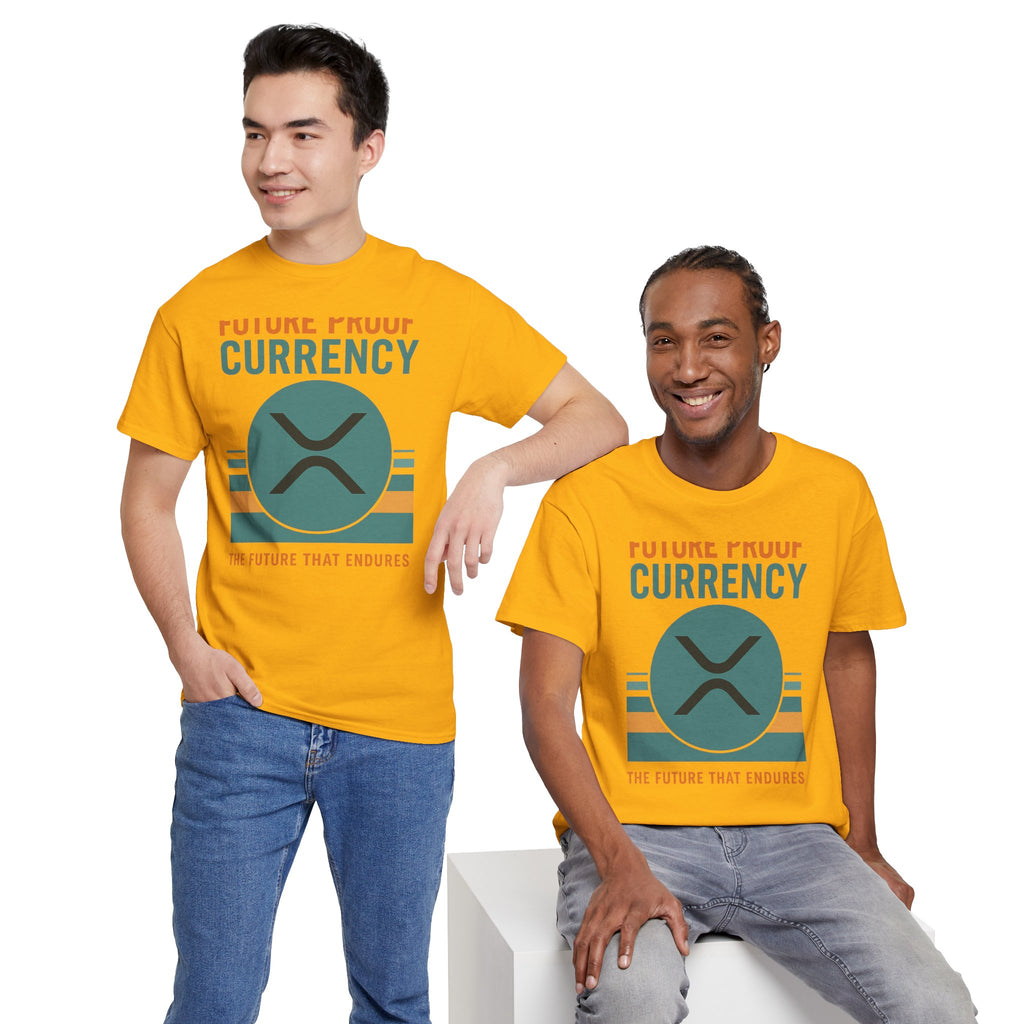 RIPPLE XRP 'Future Proof Currency' Graphic Tee — Crypto Retro Logo Shirt