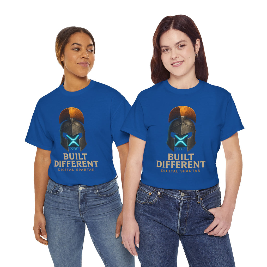 Built Different Spartan Tee — Digital Spartan XRP Crypto T-Shirt