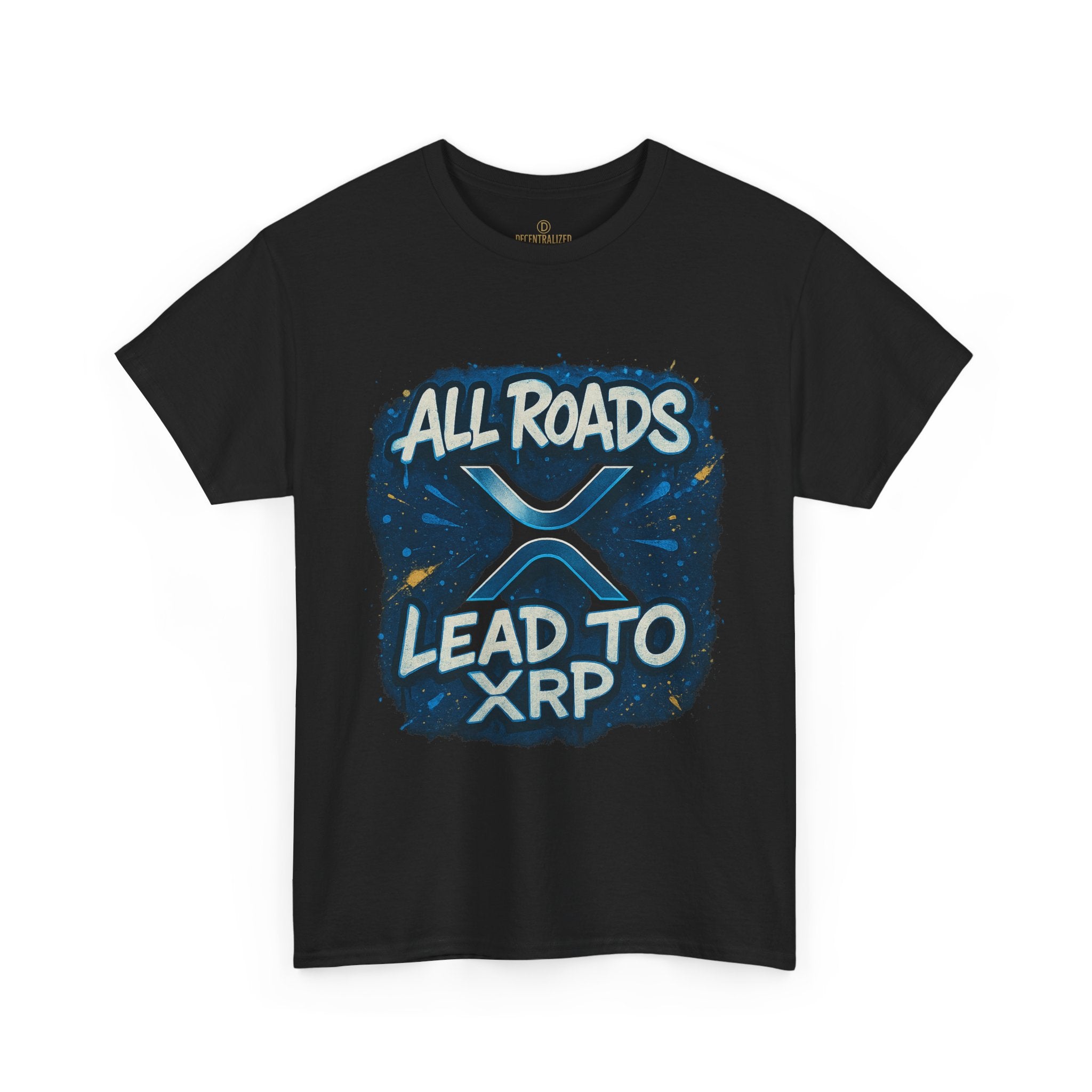 XRP Crypto T-Shirt — "All Roads Lead to XRP" Graphic Tee