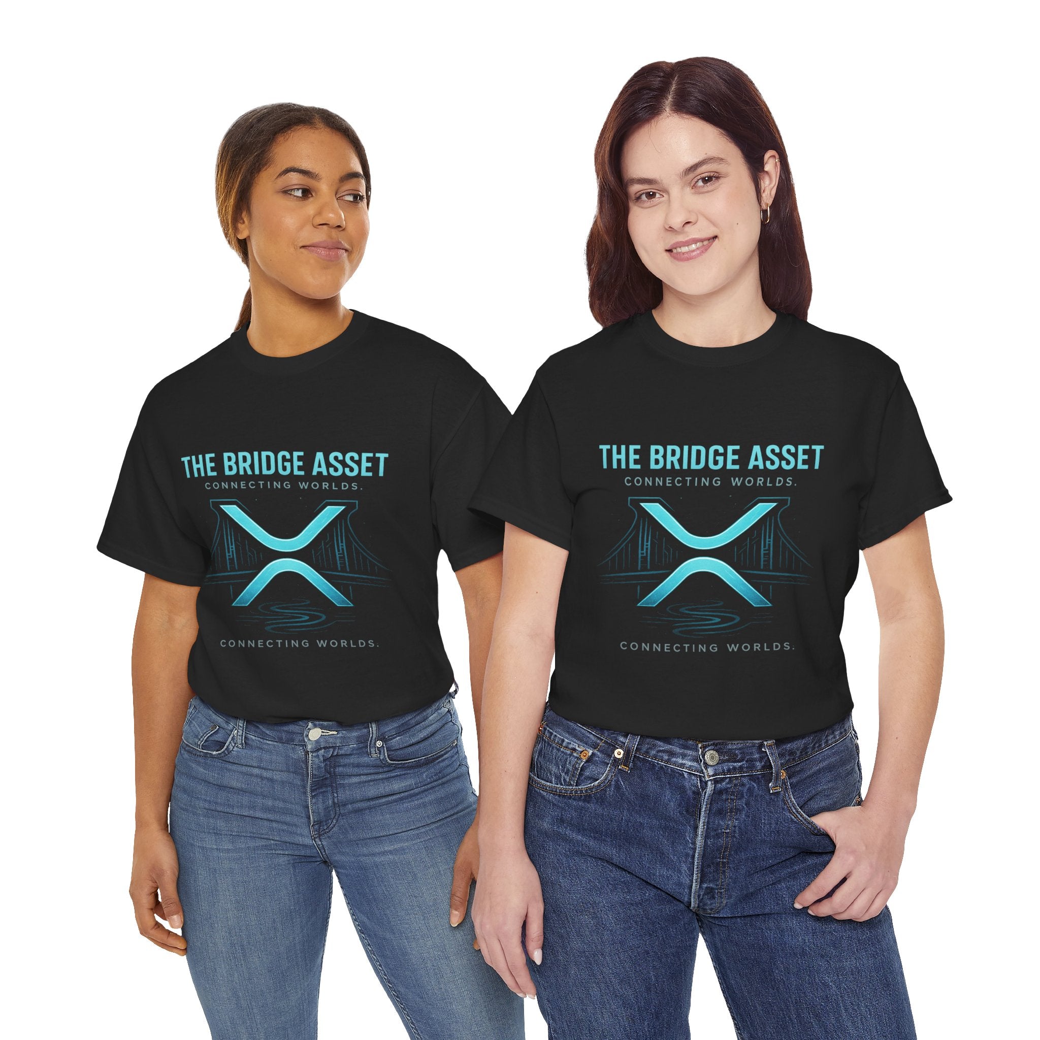 The Bridge Asset Tee – 'Connecting Worlds' Crypto Ripple X Logo T-Shirt
