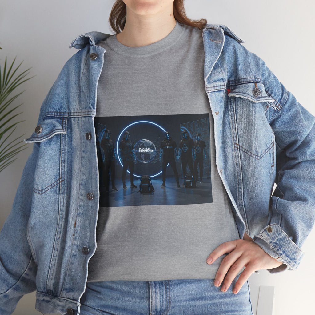 Sci‑Fi Portal Graphic Tee — Futuristic Neon Crew T-Shirt