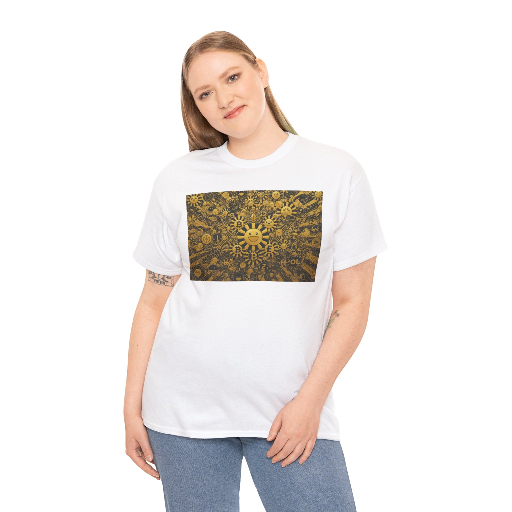 Sunflower Burst T‑Shirt — Golden Sunflower Pattern Tee