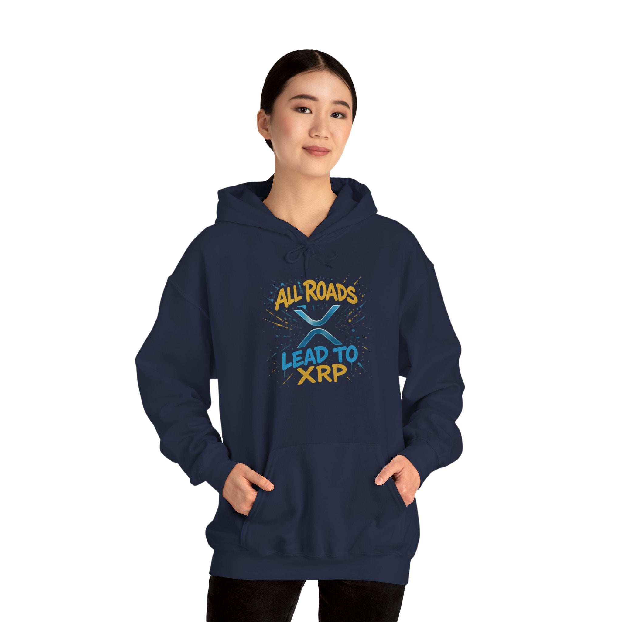 All Roads Lead to XRP Hoodie – Crypto Investor Pullover