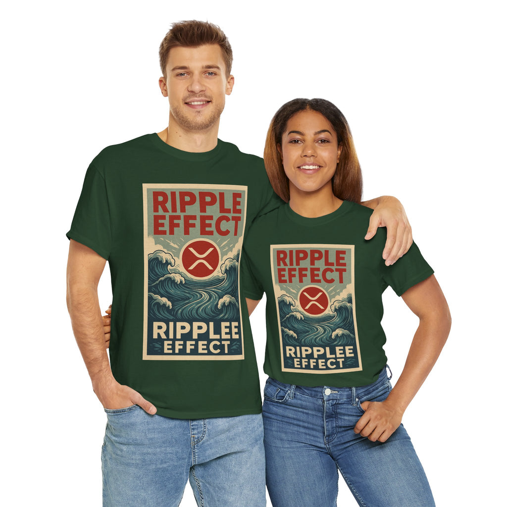 Ripple Effect Tee — Vintage Wave XRP Crypto Graphic T-Shirt