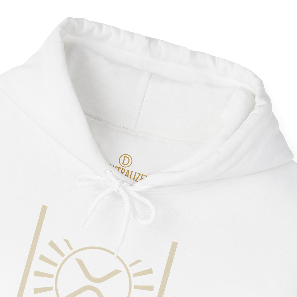 XRP Minimalist Logo Hoodie — Crypto Sun Symbol Sweatshirt