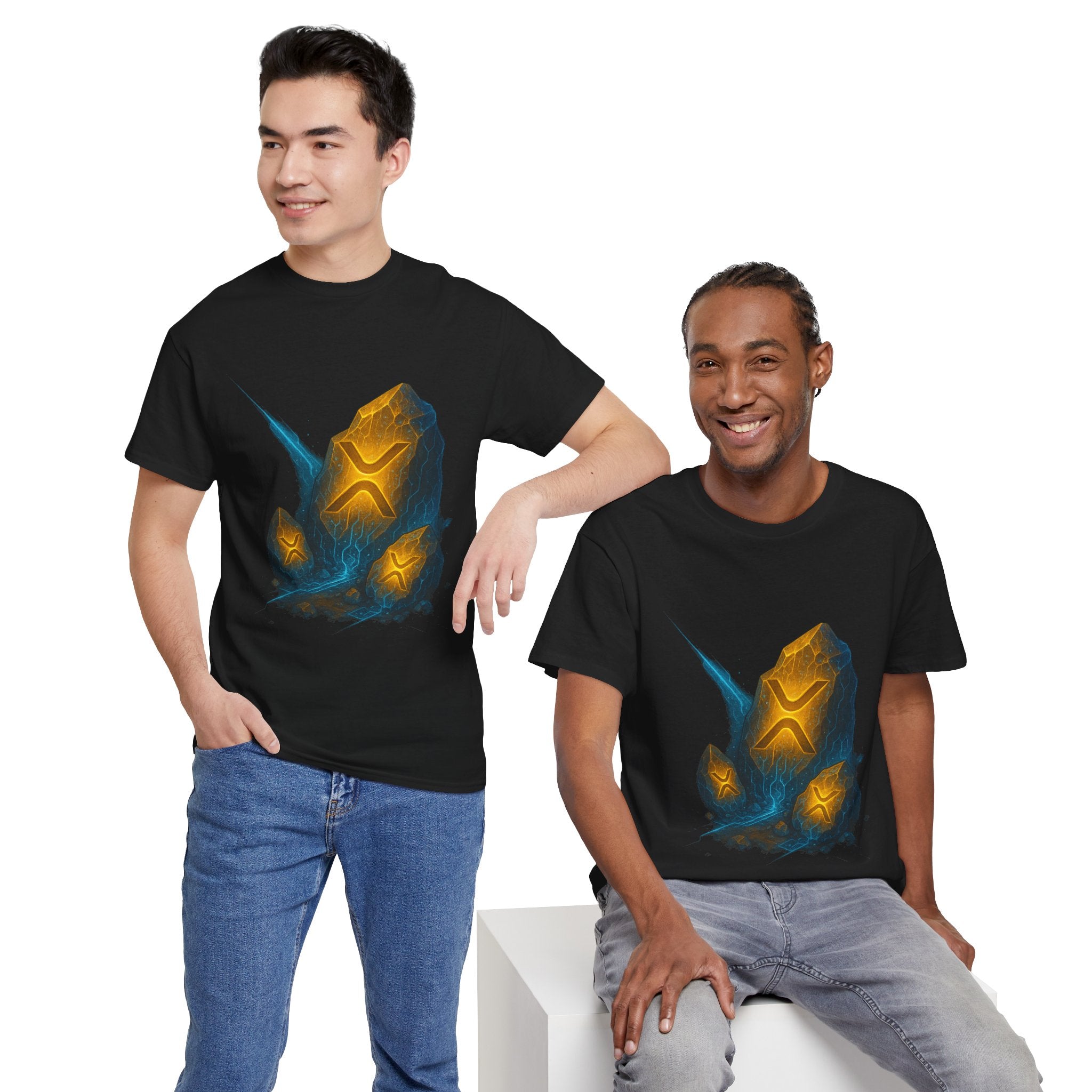 Rune Stone Graphic Tee — Glowing Mystic Rock T-Shirt