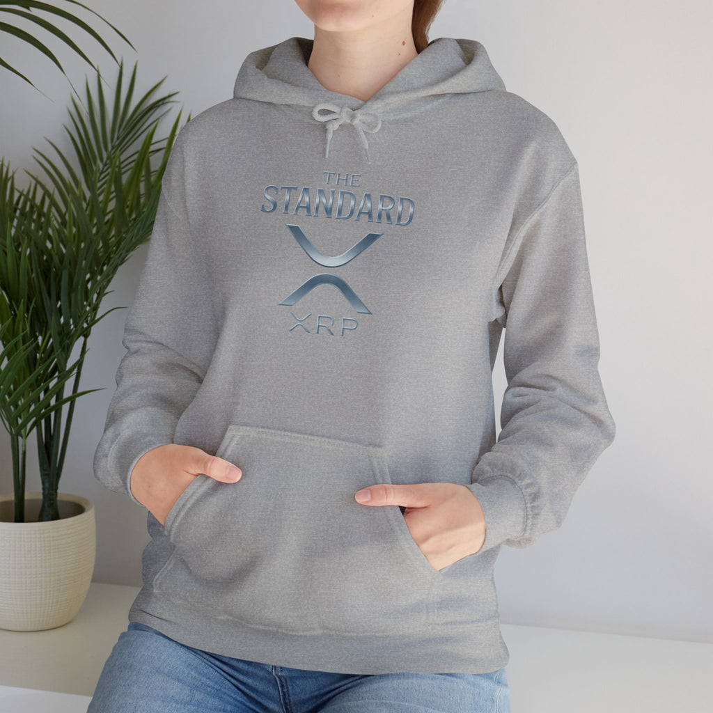 XRP 'The Standard' Logo Hoodie — Crypto Casual Pullover
