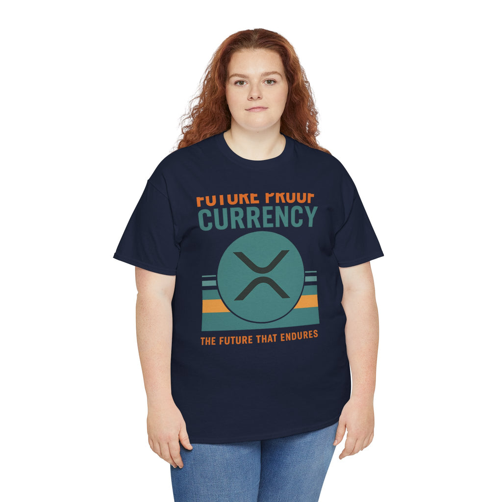 RIPPLE XRP 'Future Proof Currency' Graphic Tee — Crypto Retro Logo Shirt