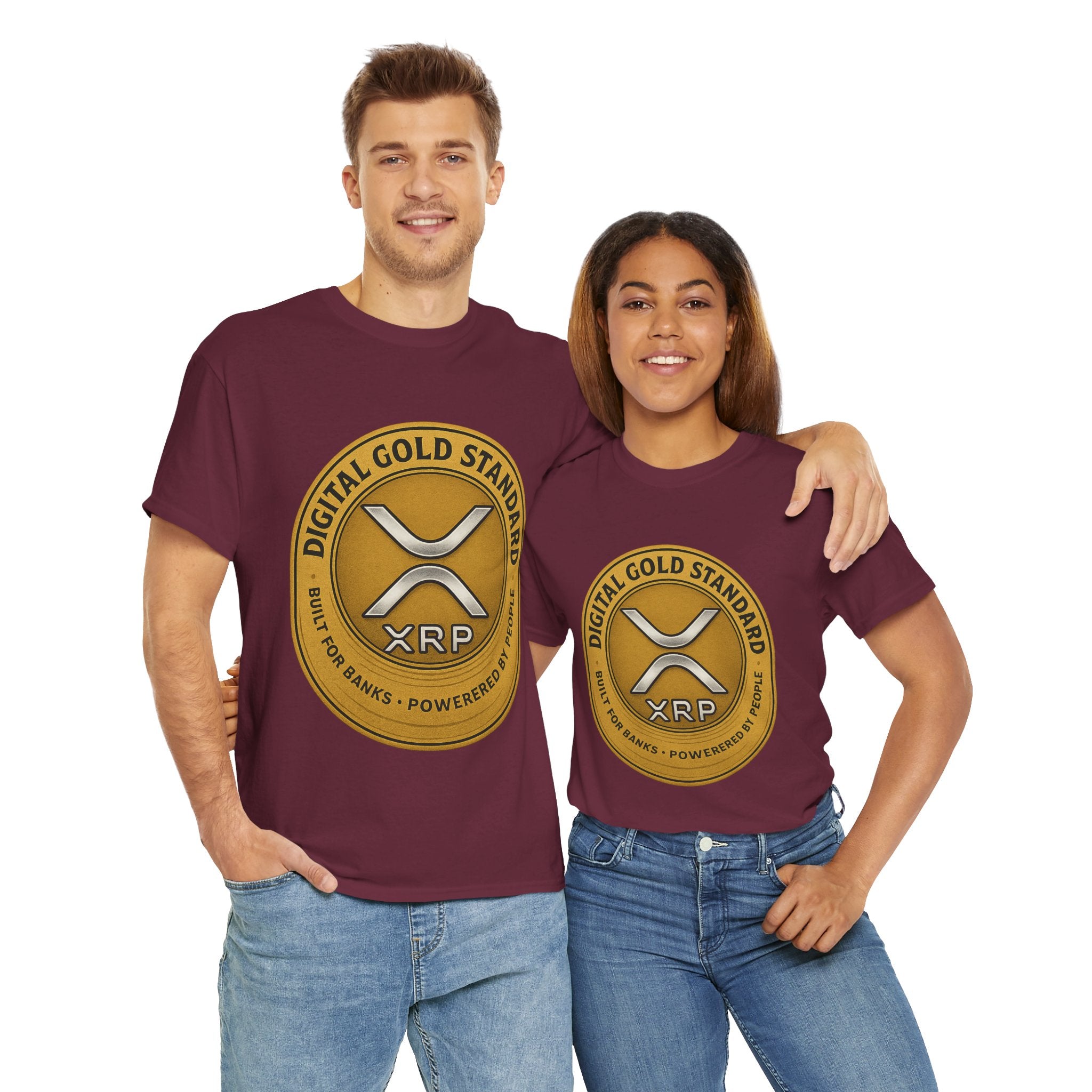 XRP Digital Gold Tee – Cryptocurrency Logo Shirt