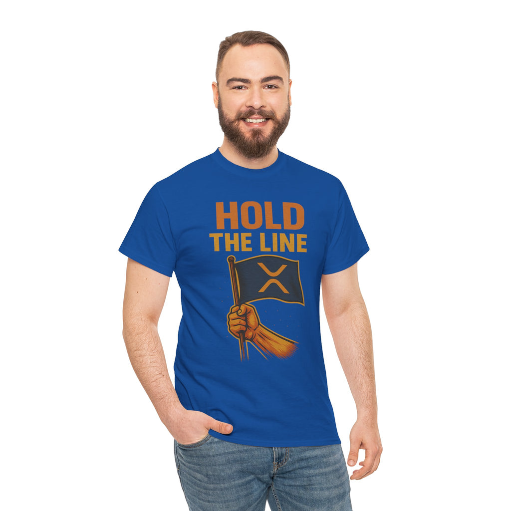 Hold The Line Tee — Bold Flag Graphic Cryptocurrency XRP Shirt