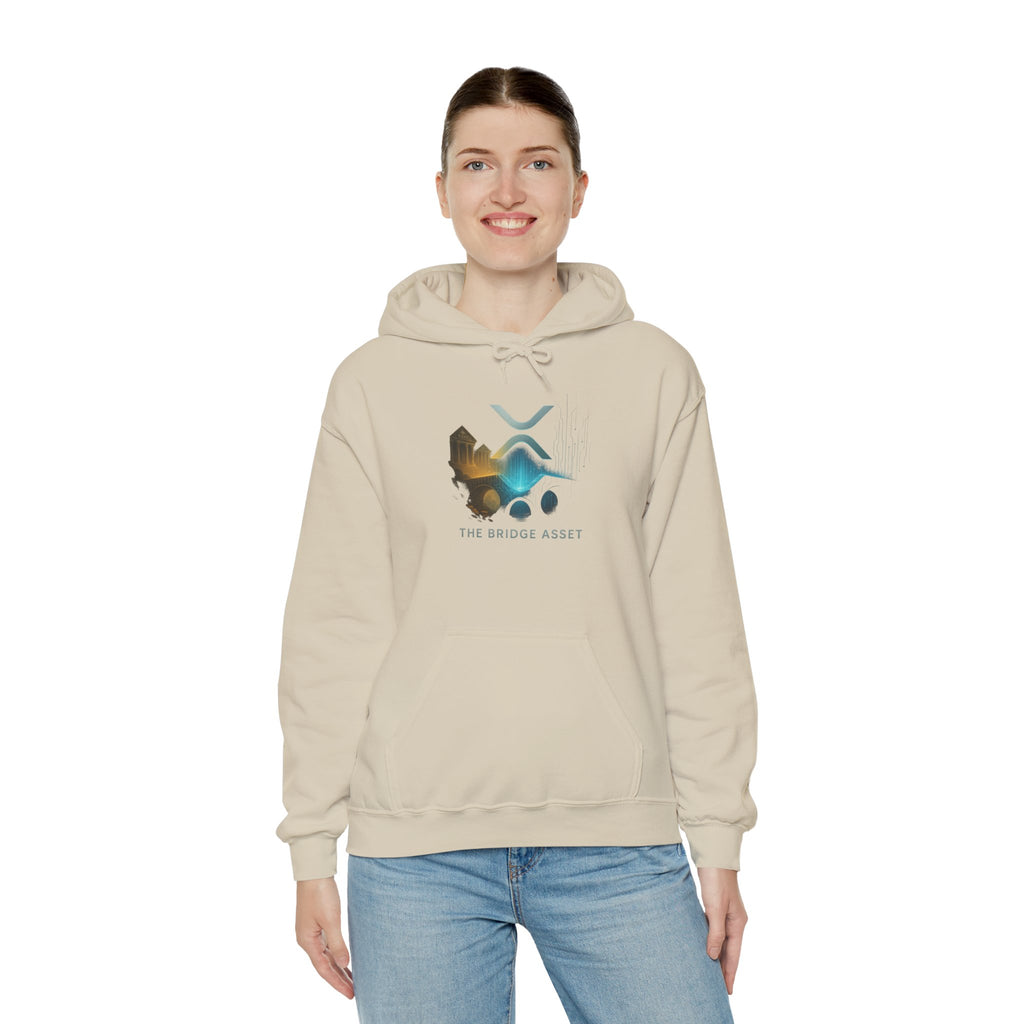 Bridge Asset Logo Hoodie — Minimal Crypto XRP Design